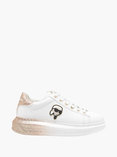 Karl Lagerfeld Sneaker KLL300 Kapri Ombre Nft Lo Lace White Lthr W/Gold