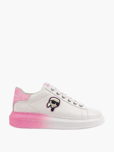 Karl Lagerfeld Sneaker KLL301 Kapri Ombre Nft Lo Lace White Lthr W/Pink
