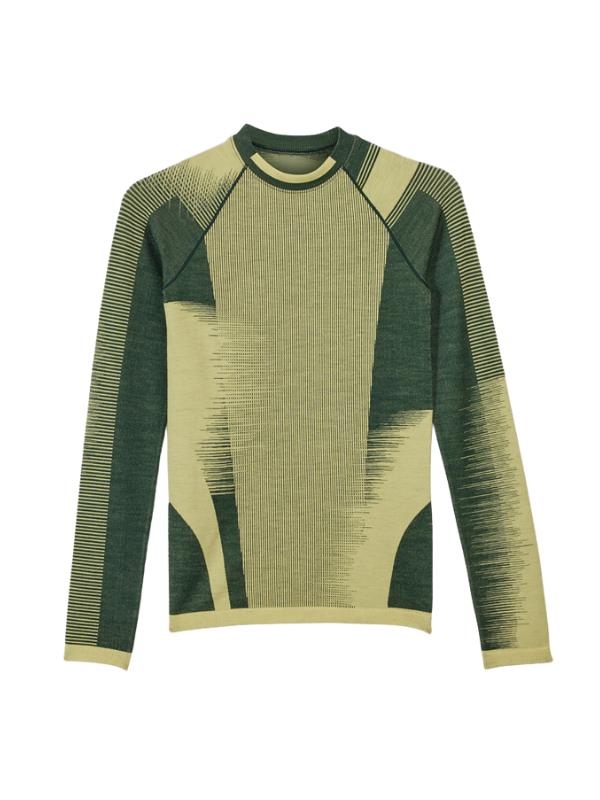 Y-3 T-Shirt Ladies L/S Two-Tone Blay-Greene