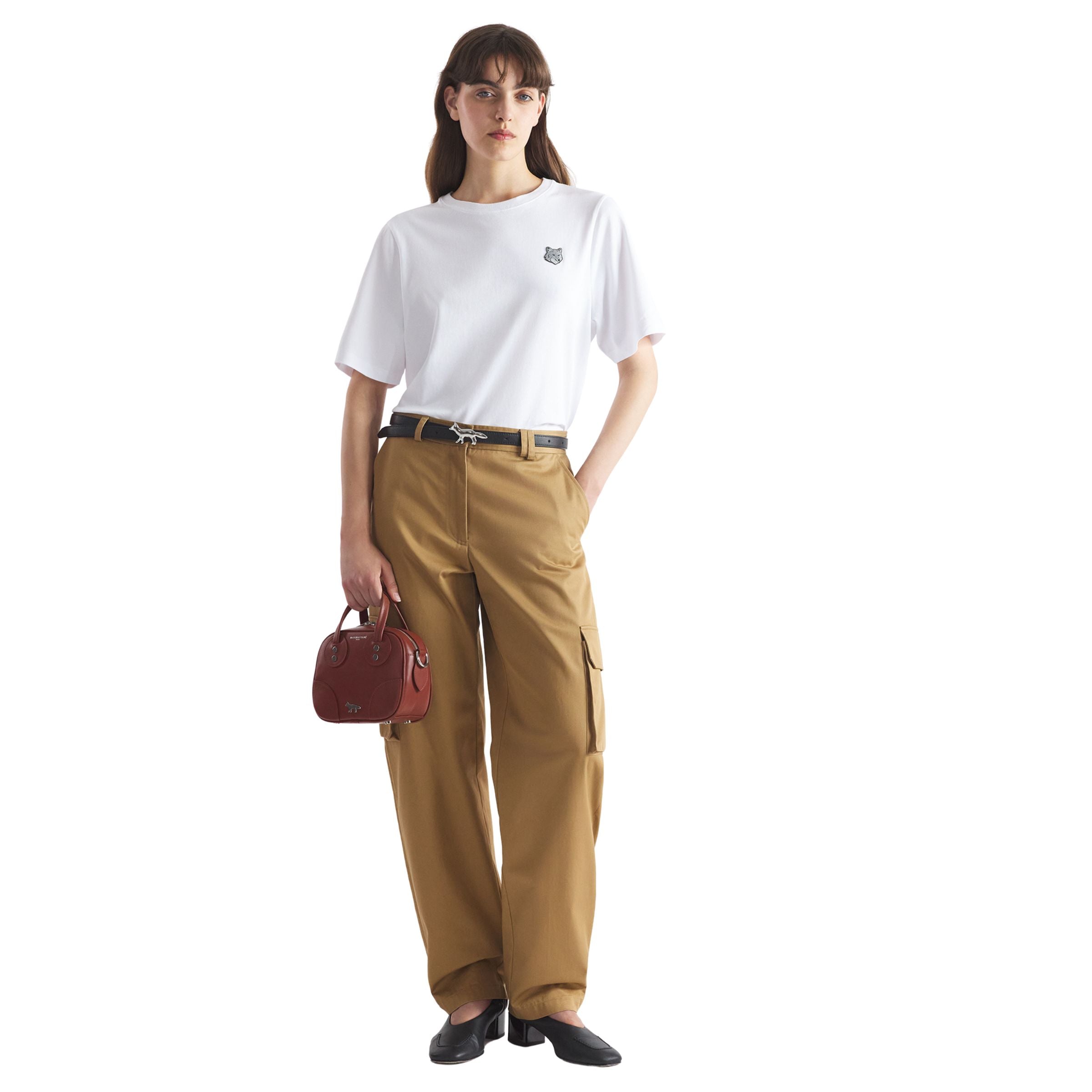 Maison Kitsune T-Shirt Bold Fox Head White