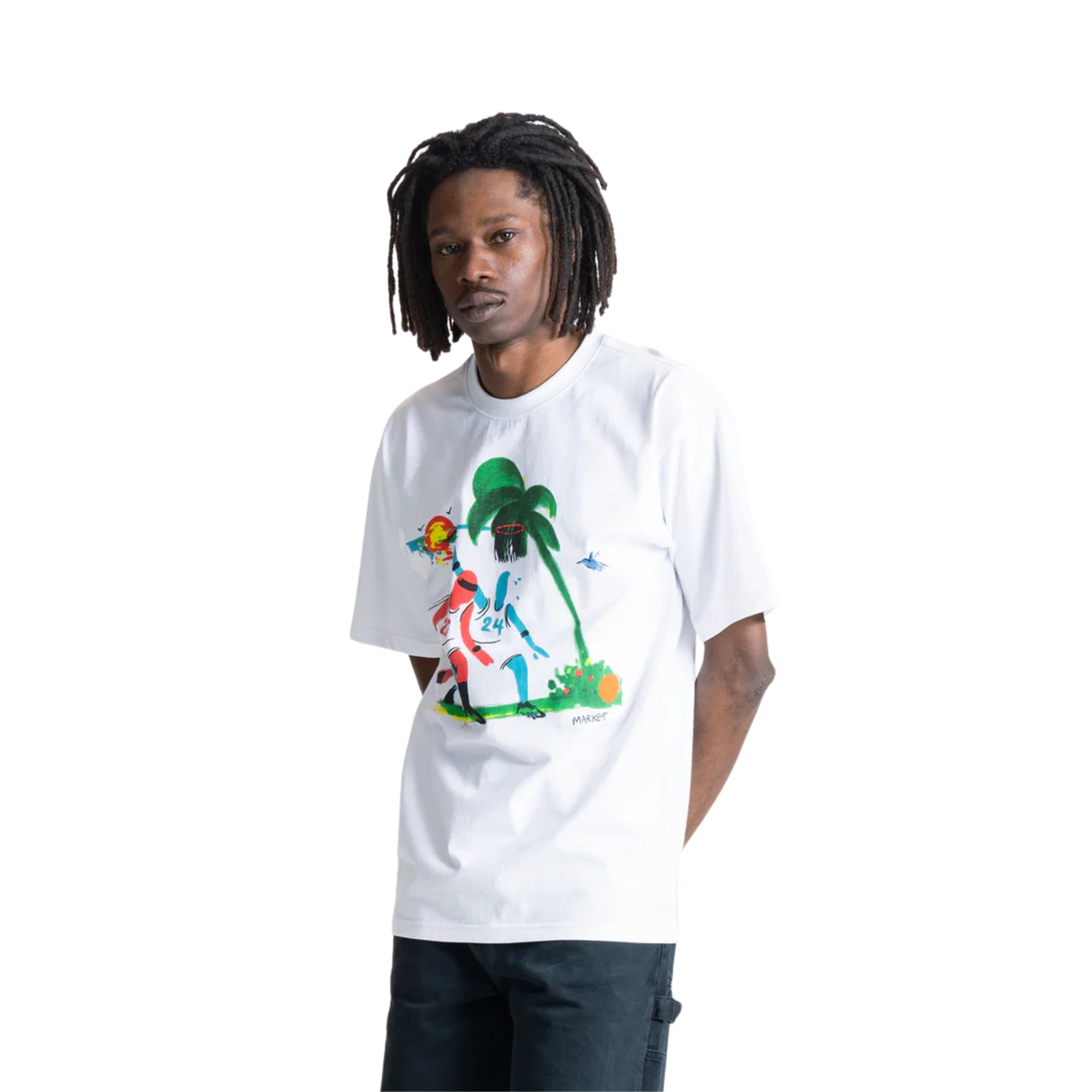 Market T-Shirt Players Paradise White