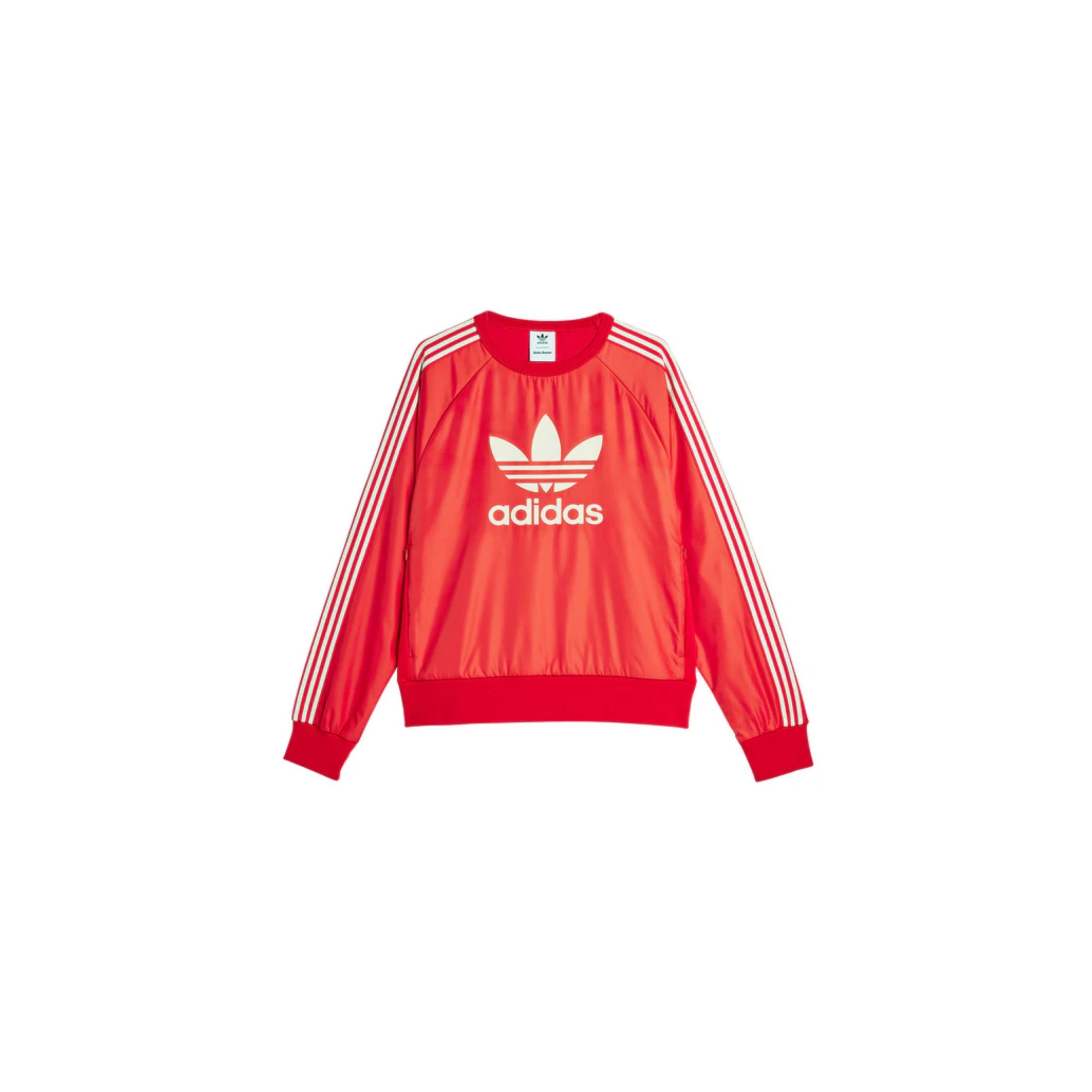 Adidas T-Shirt Long Sleeve Nylon Logo Red