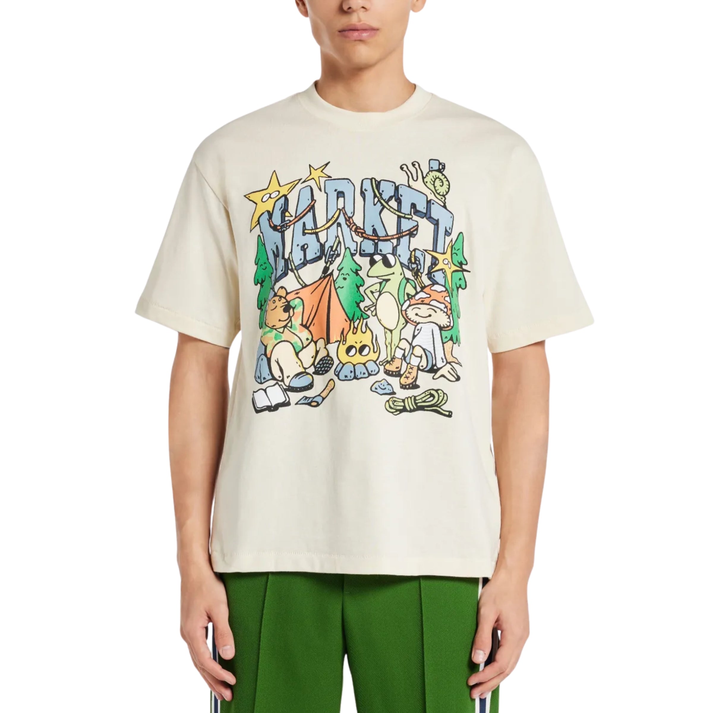 Market T-Shirt Back Country Buds Ecru