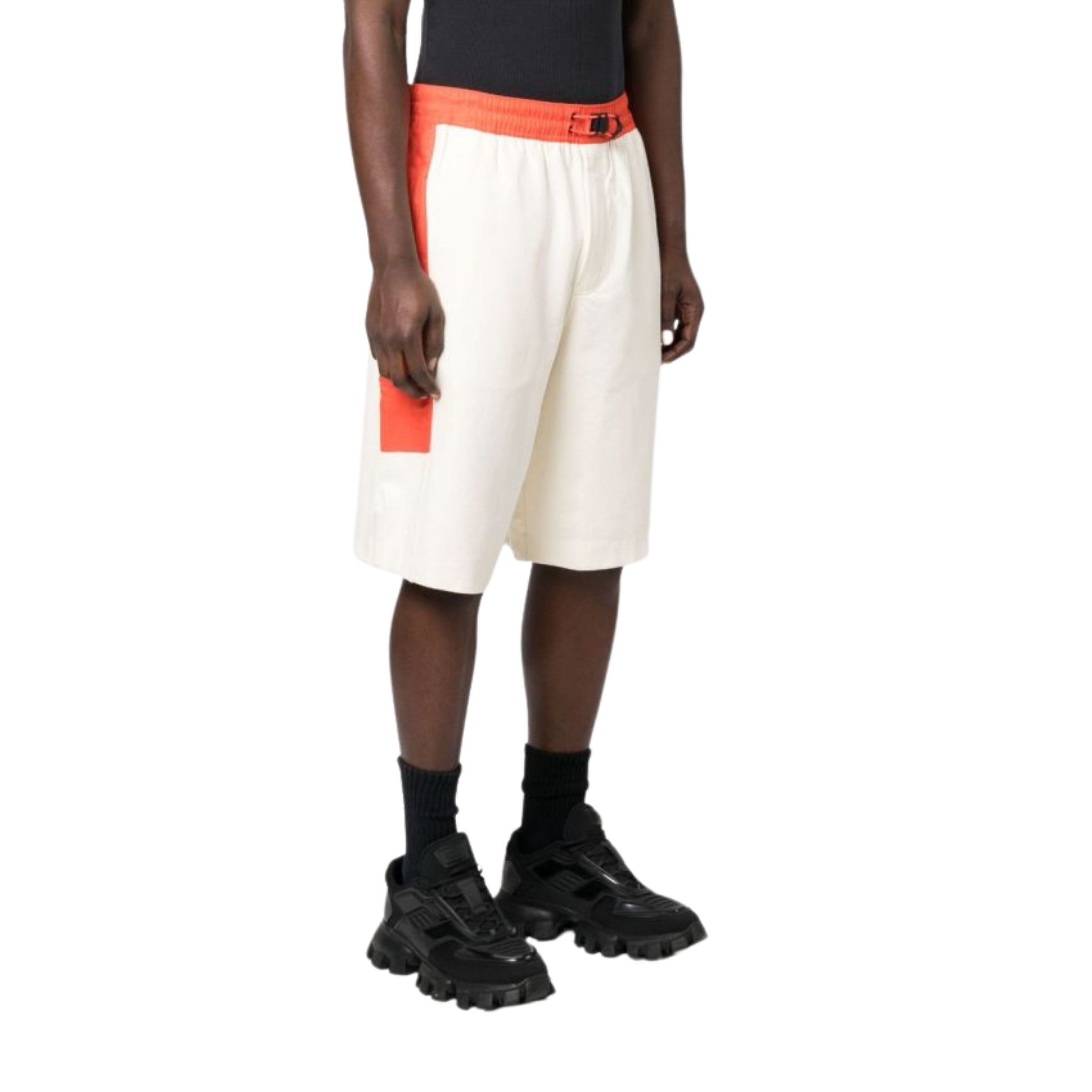 Y-3 Shorts Stretch Logo Orange-Cream