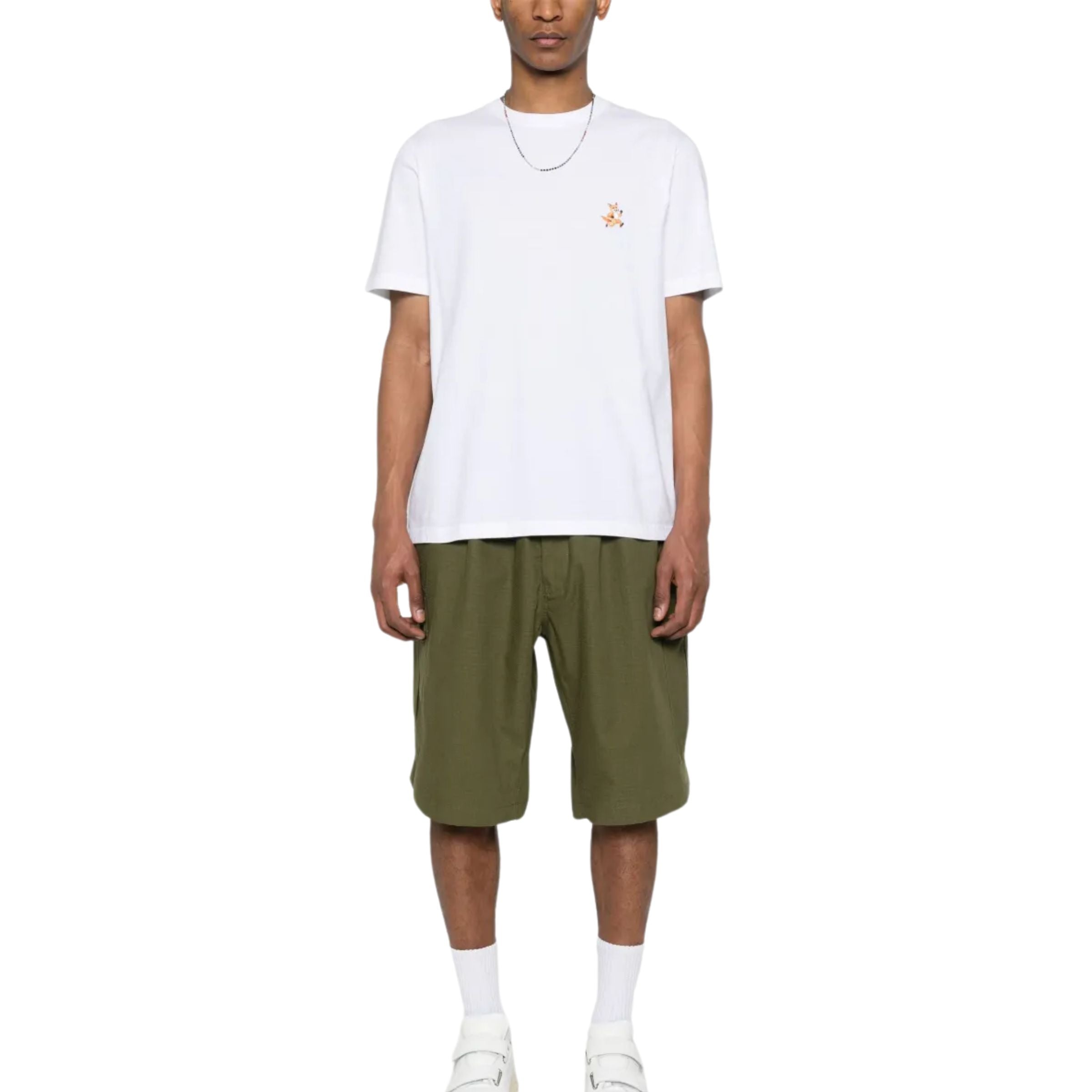 Maison Kitsune T-Shirt Chillax Fox Patch White