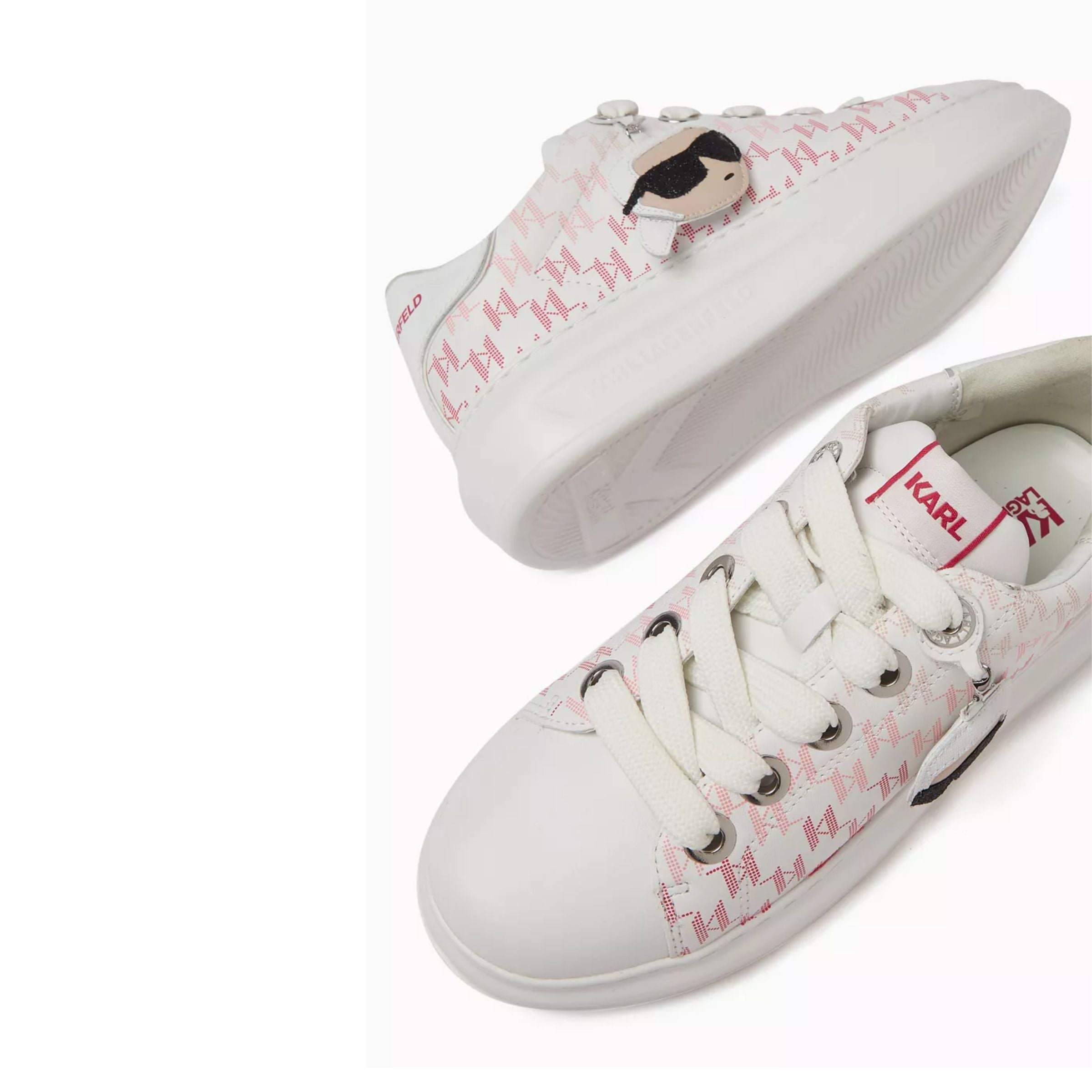 Karl Lagerfeld Sneaker Ladies Kapri Nft Monogram Pink-White