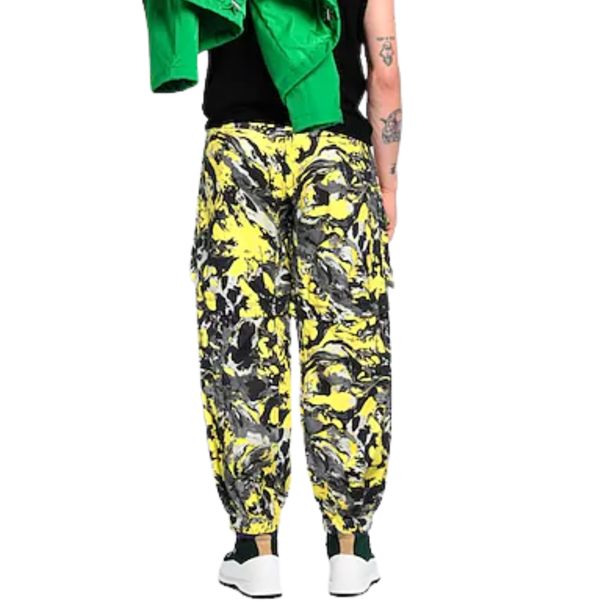 Msgm Track Pants Colour Art Black-Yellow