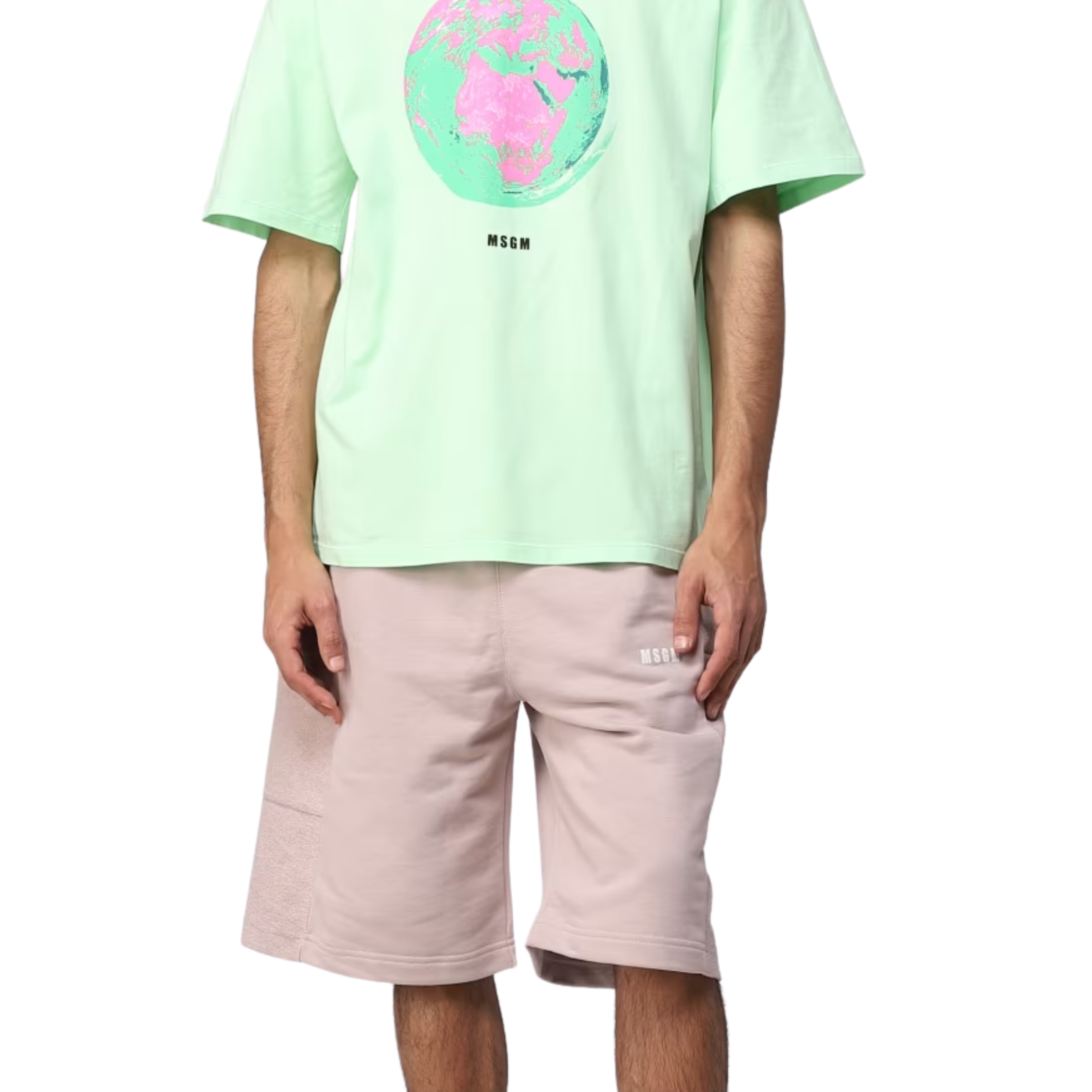 Msgm Shorts Bermuda Dusty Pink