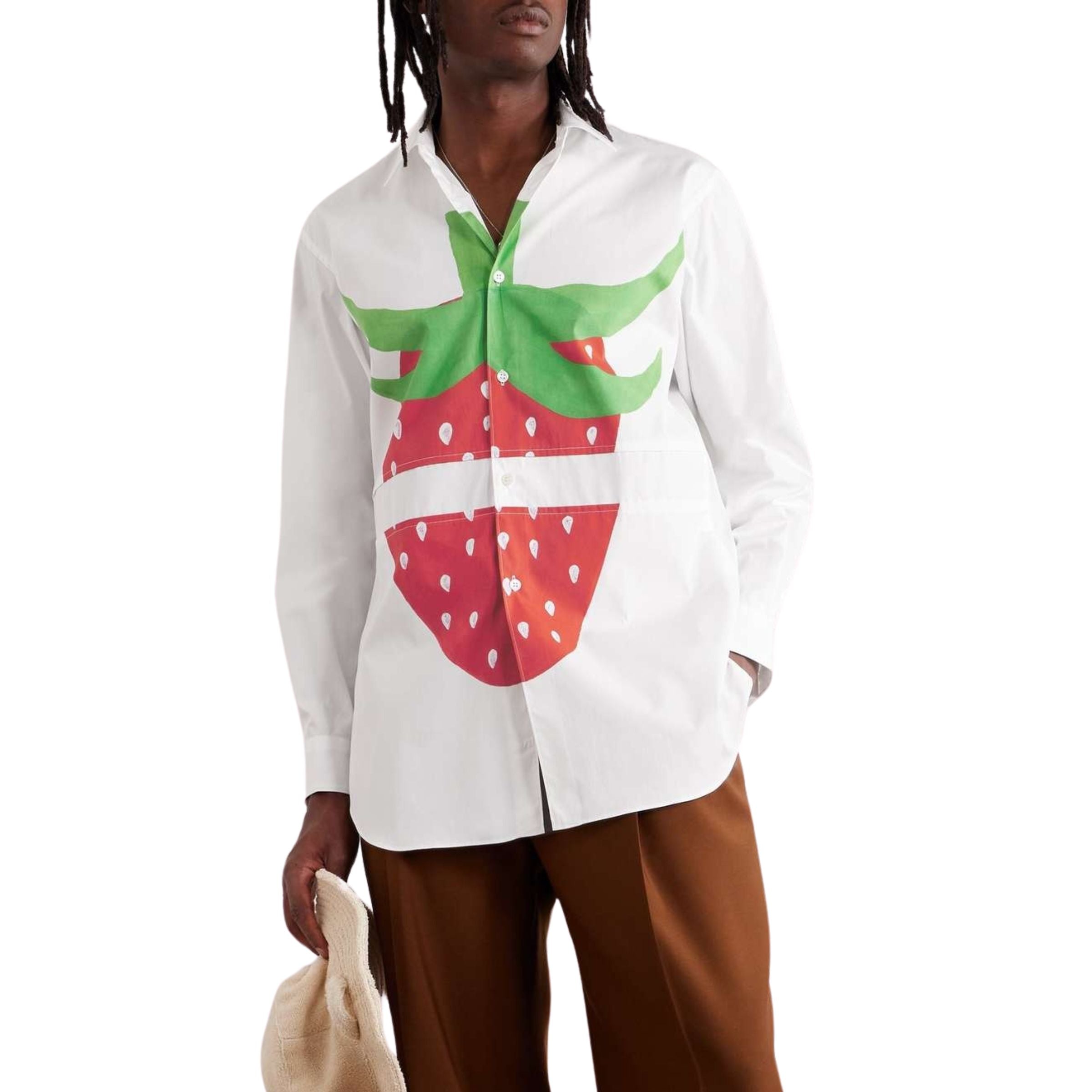 Comme Des Garcons Shirt Strawberry White