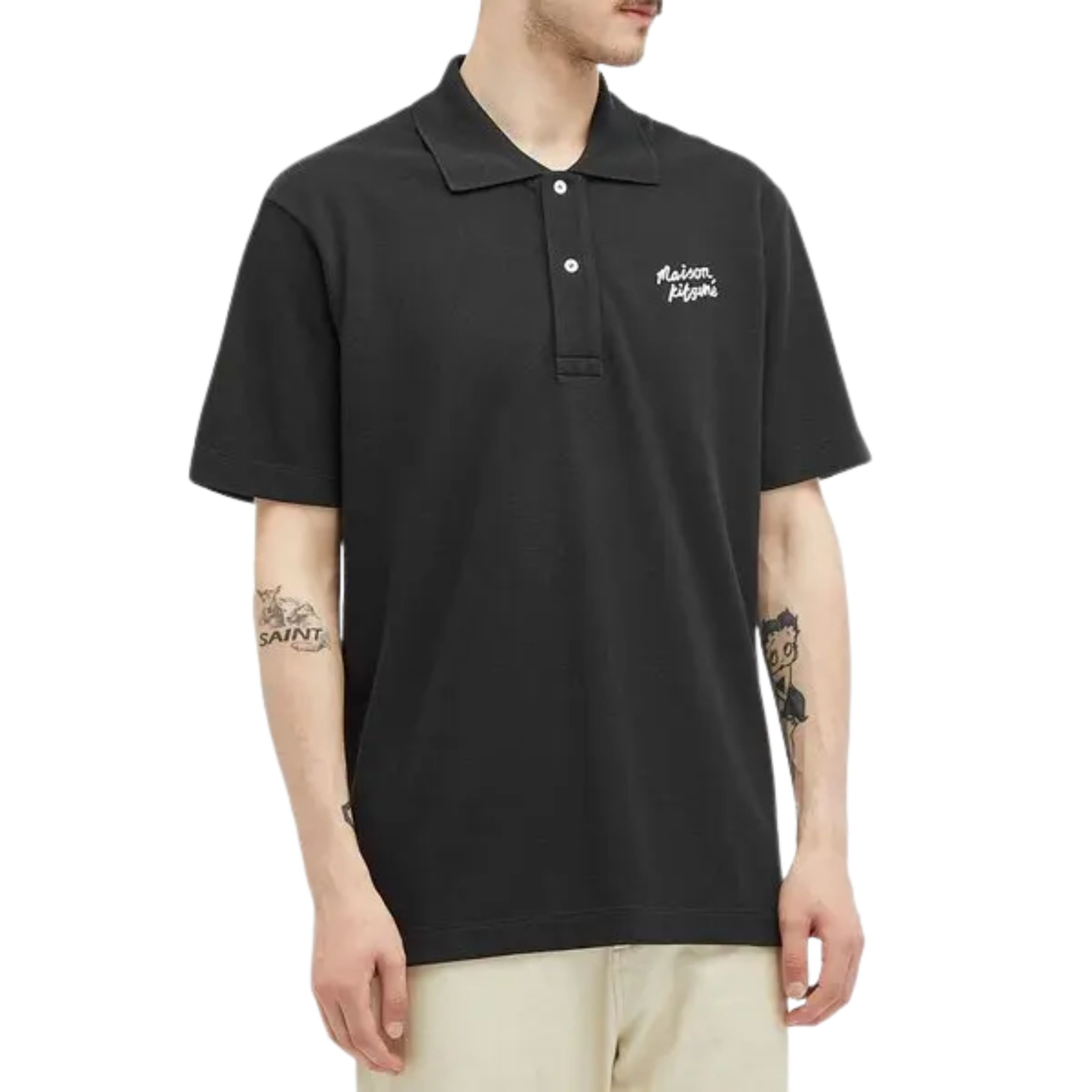 Maison Kitsune Golfer Logo Black