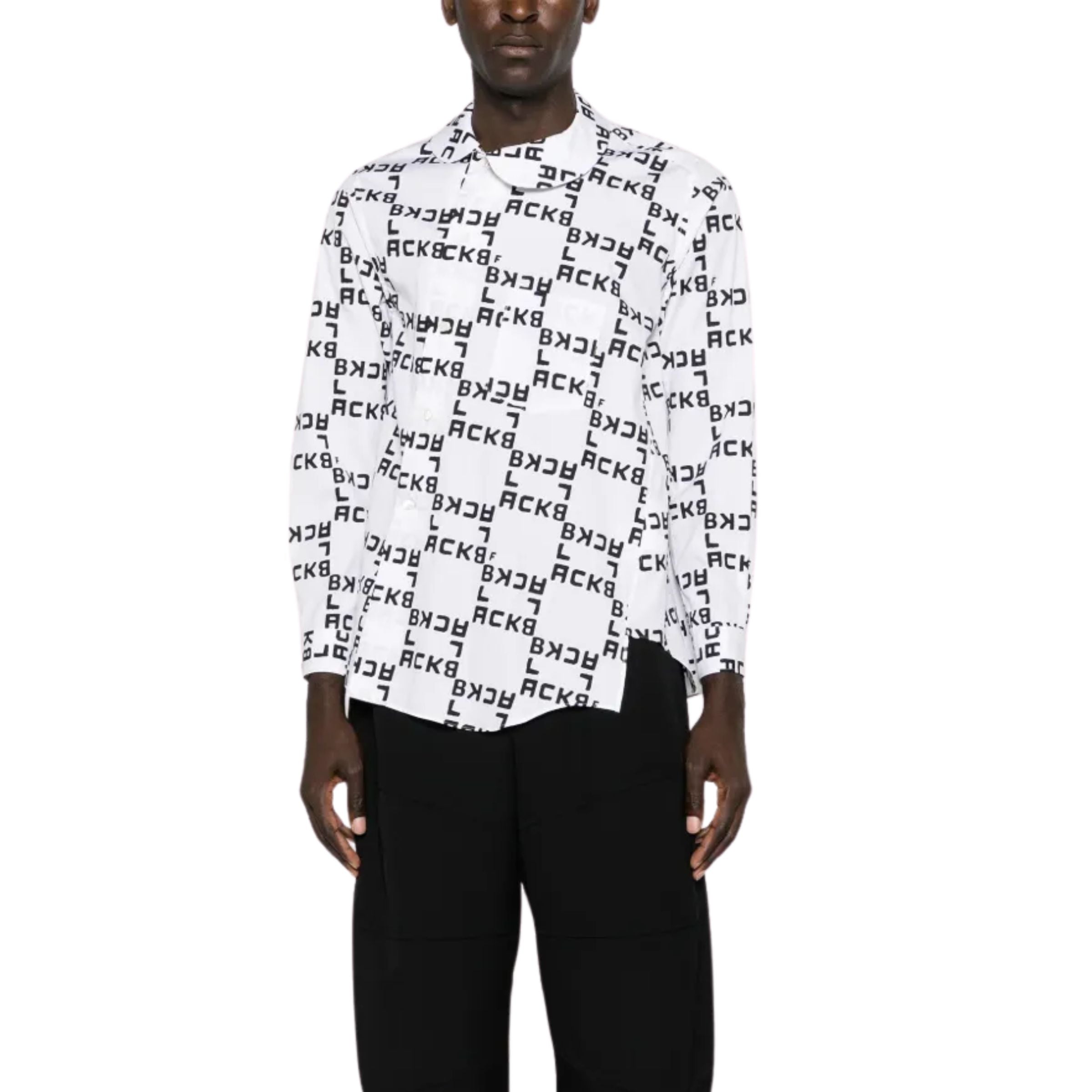 Comme Des Garcons Shirt Allover Print Black-White