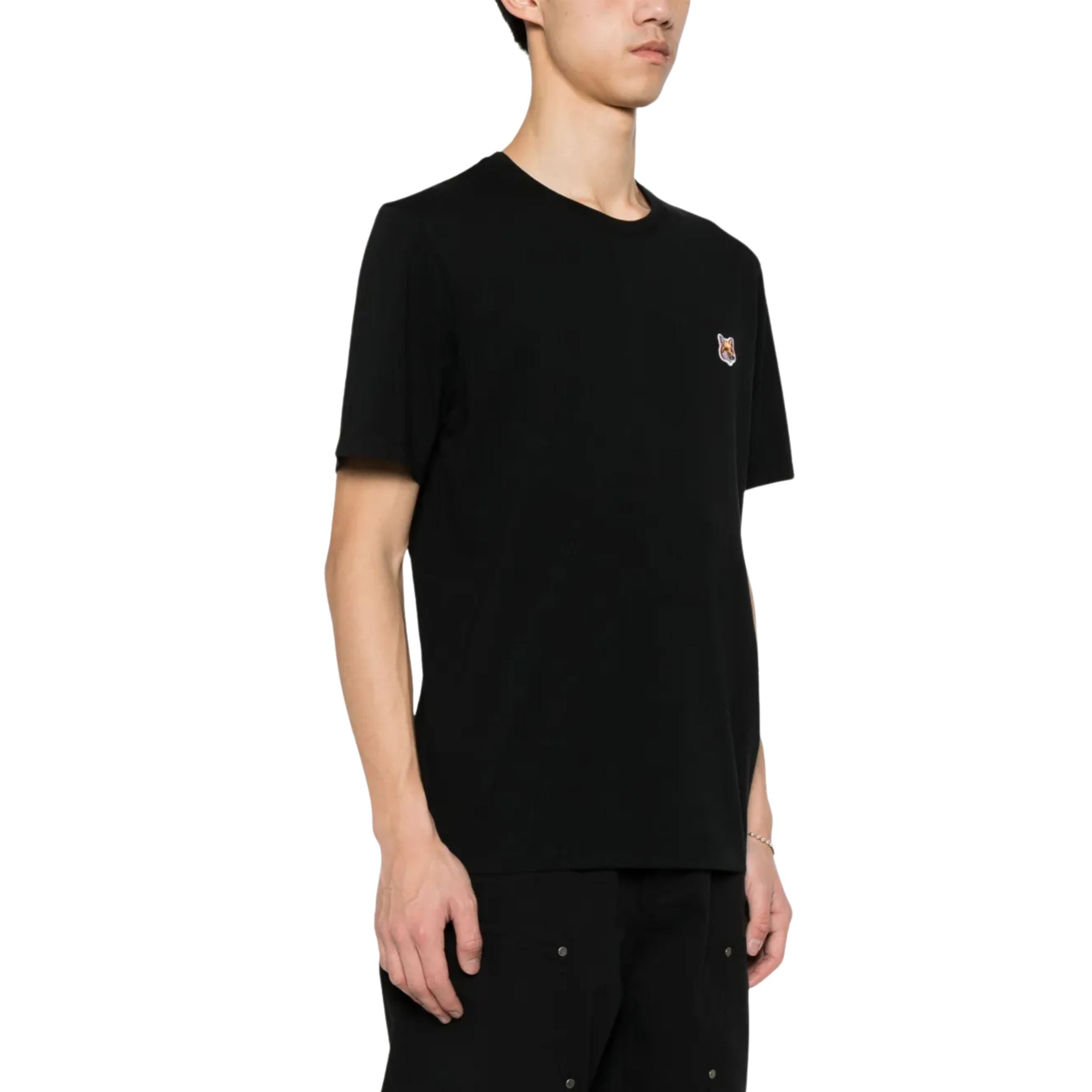 Maison Kitsune T-Shirt Fox Head Patch Black