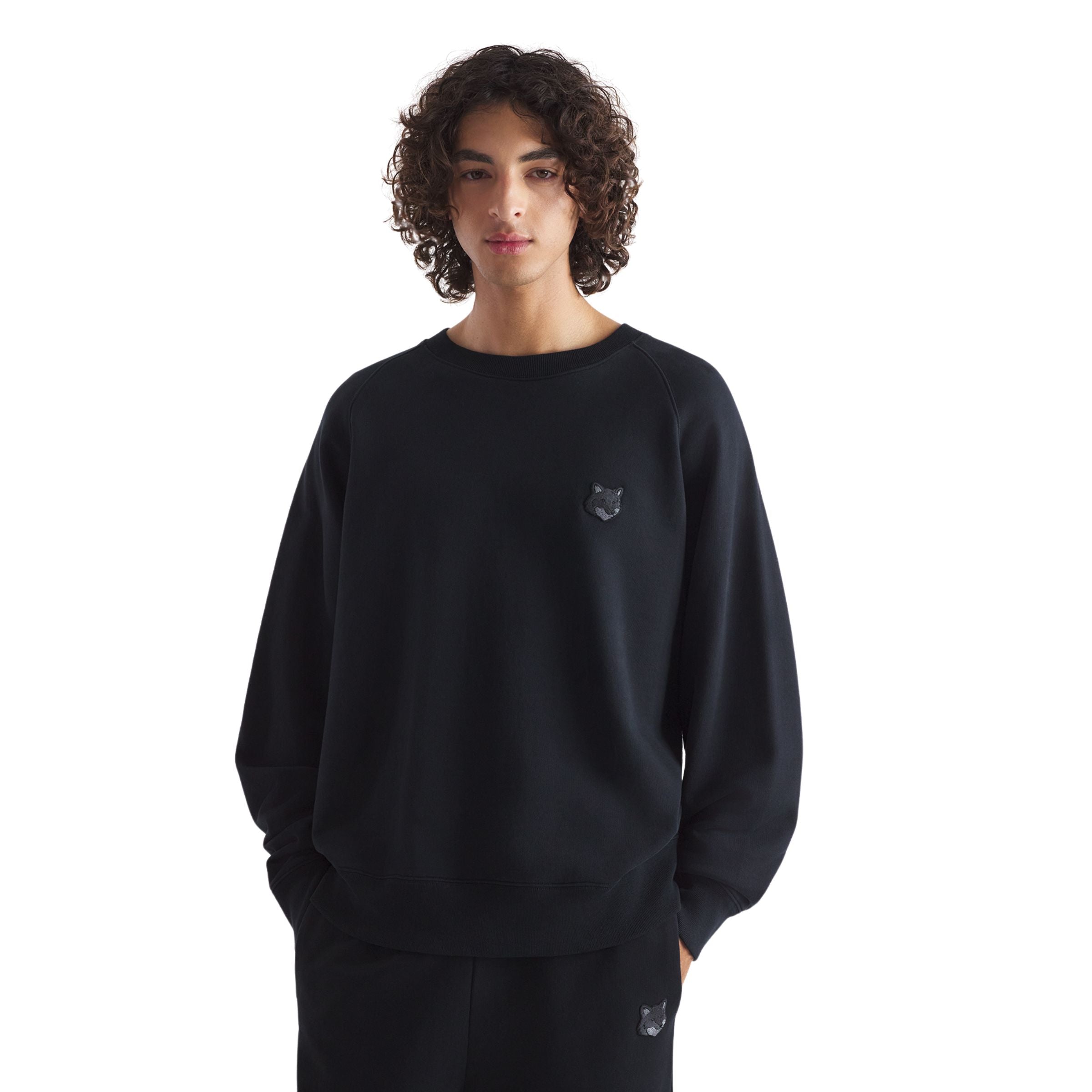 Maison Kitsune Sweater Bold Fox Head Black