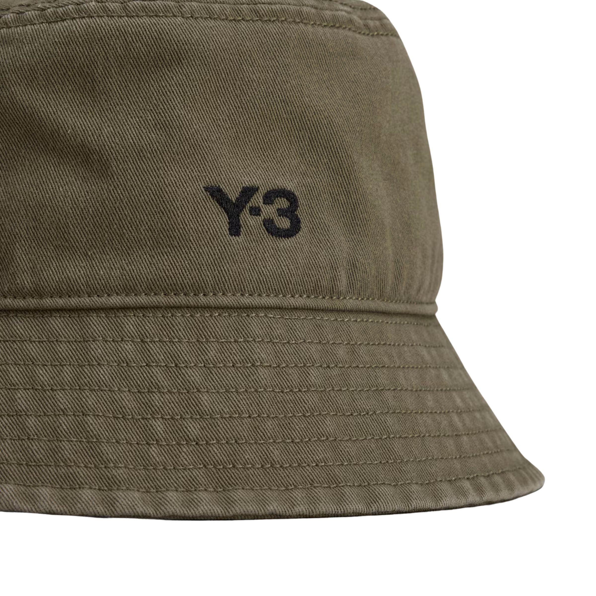 Y-3 Bucket Hat Logo Olive