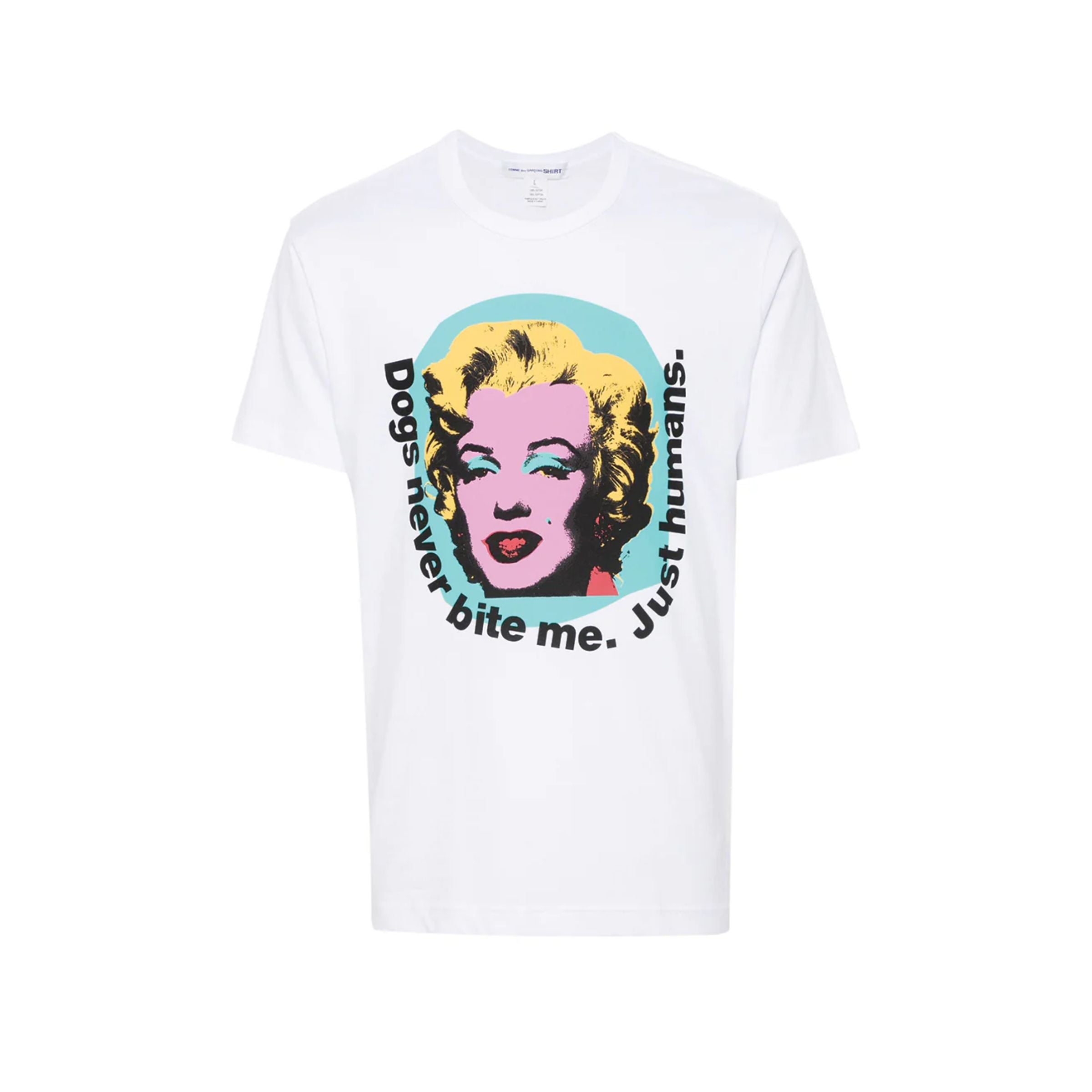 Comme Des Garcons T-Shirt Slogan White