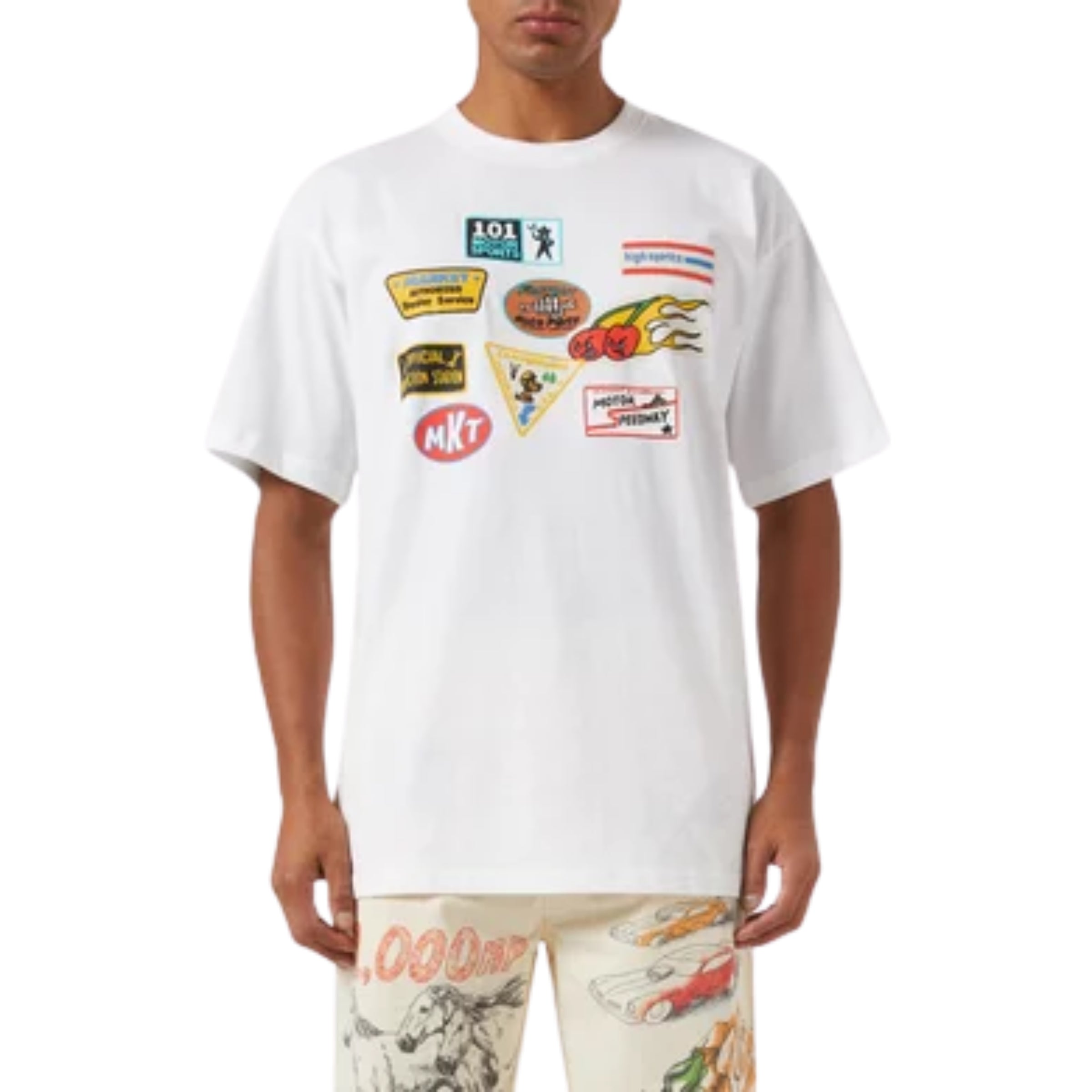 Market T-Shirt Patched White