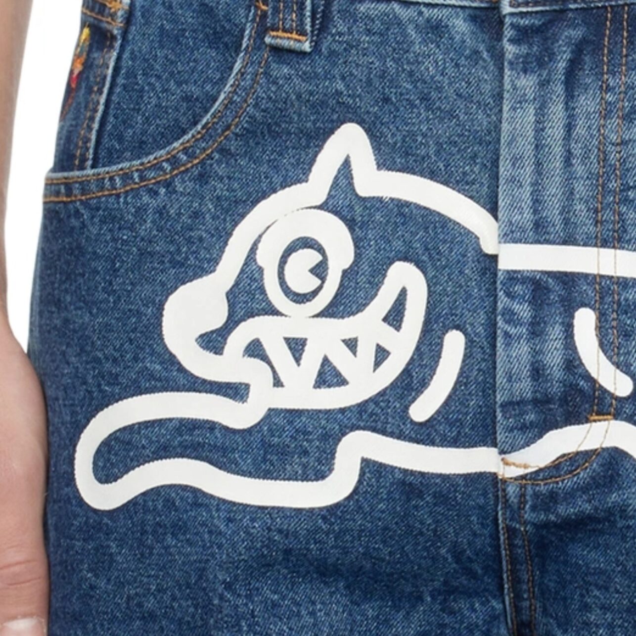 Ice Cream Jeans Running Dog Dbl Scoop Blue