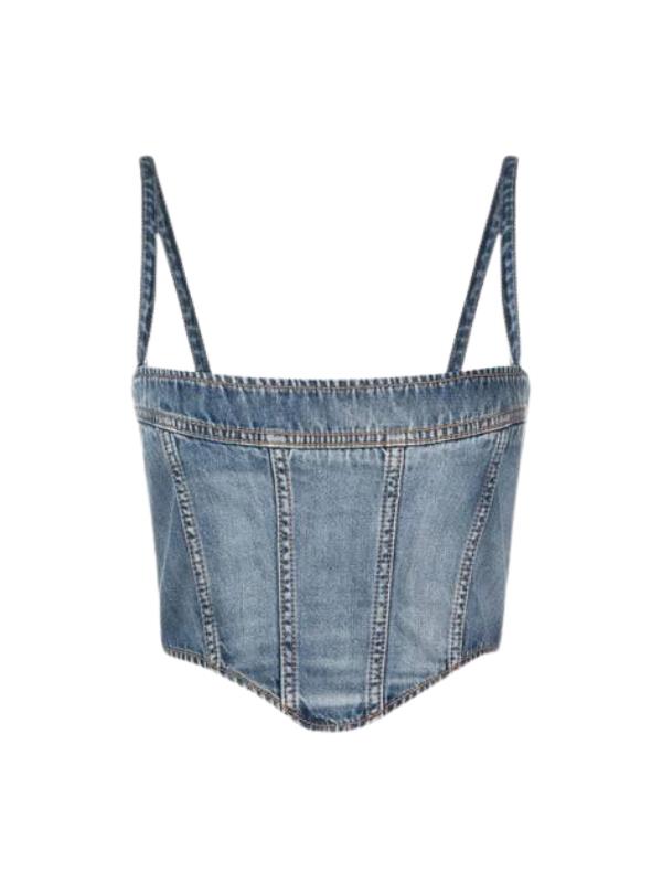 Chiara Ferragni Top Ladies Strap Denim