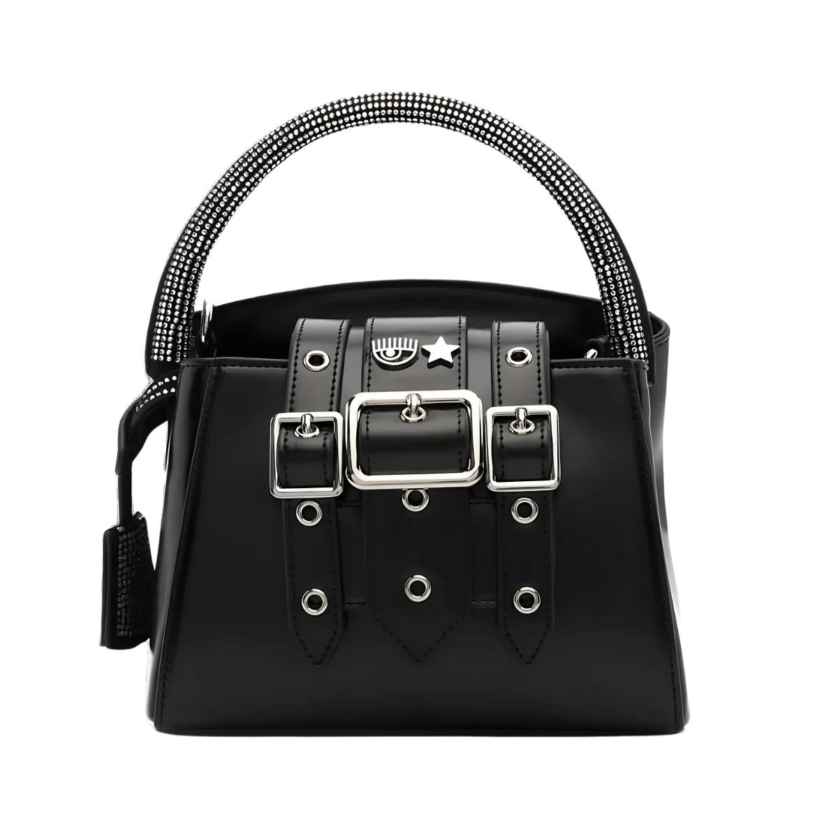 Chiara Ferragni Bag Tote Helix Three Buckle Black