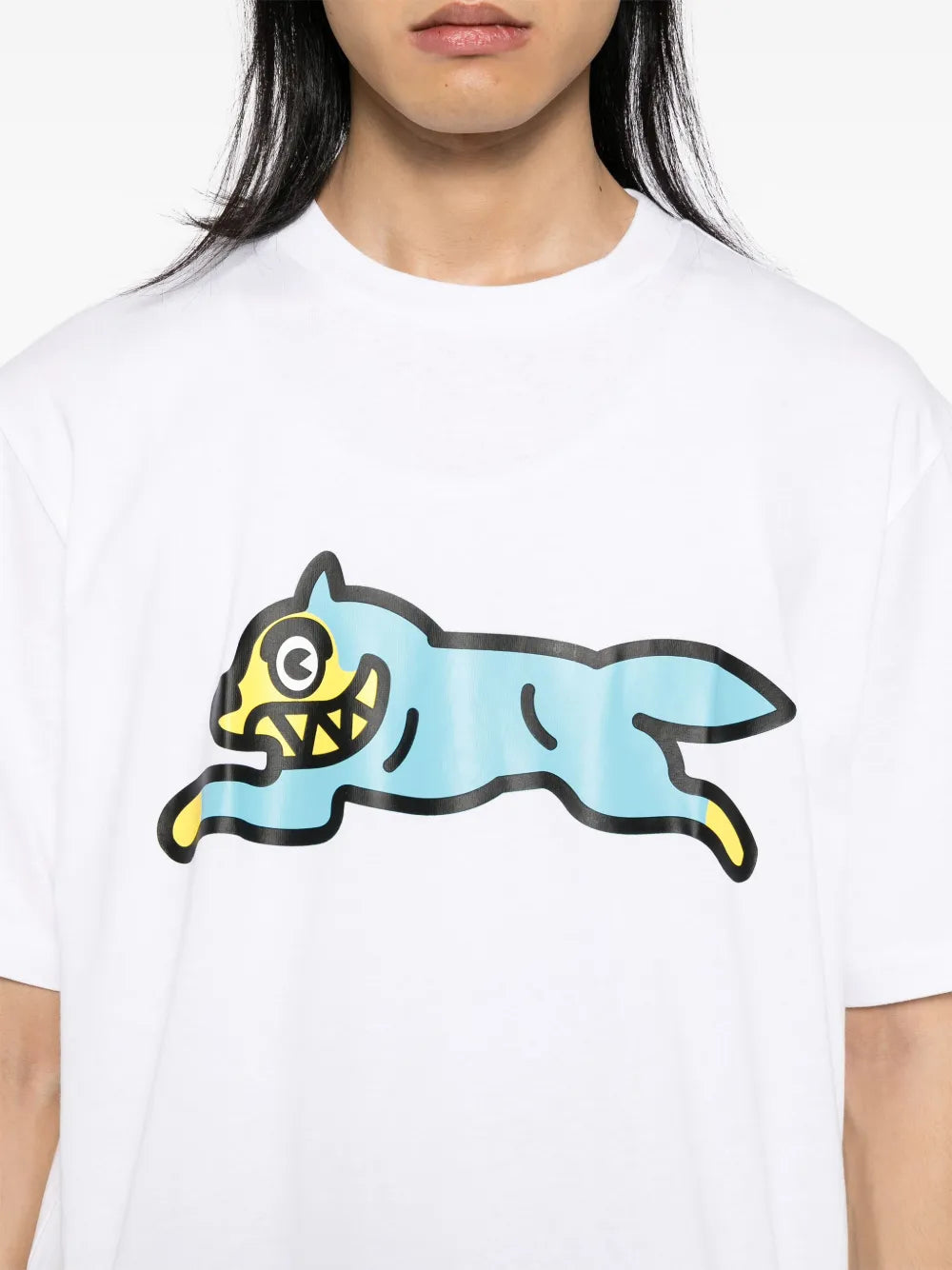 Ice Cream T-Shirt Running Dog White