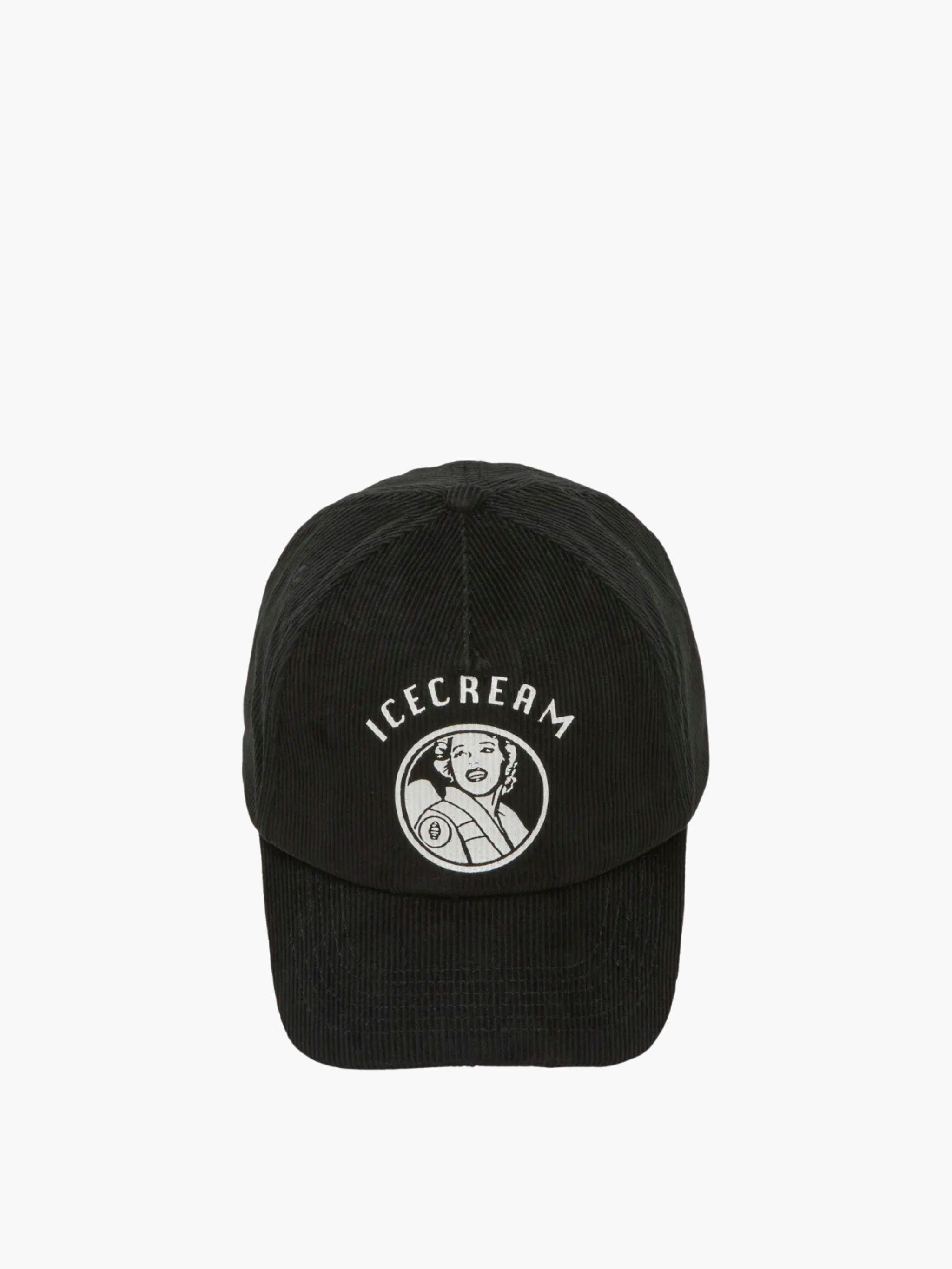 Ice-cream Cap Corduroy Trucker Black