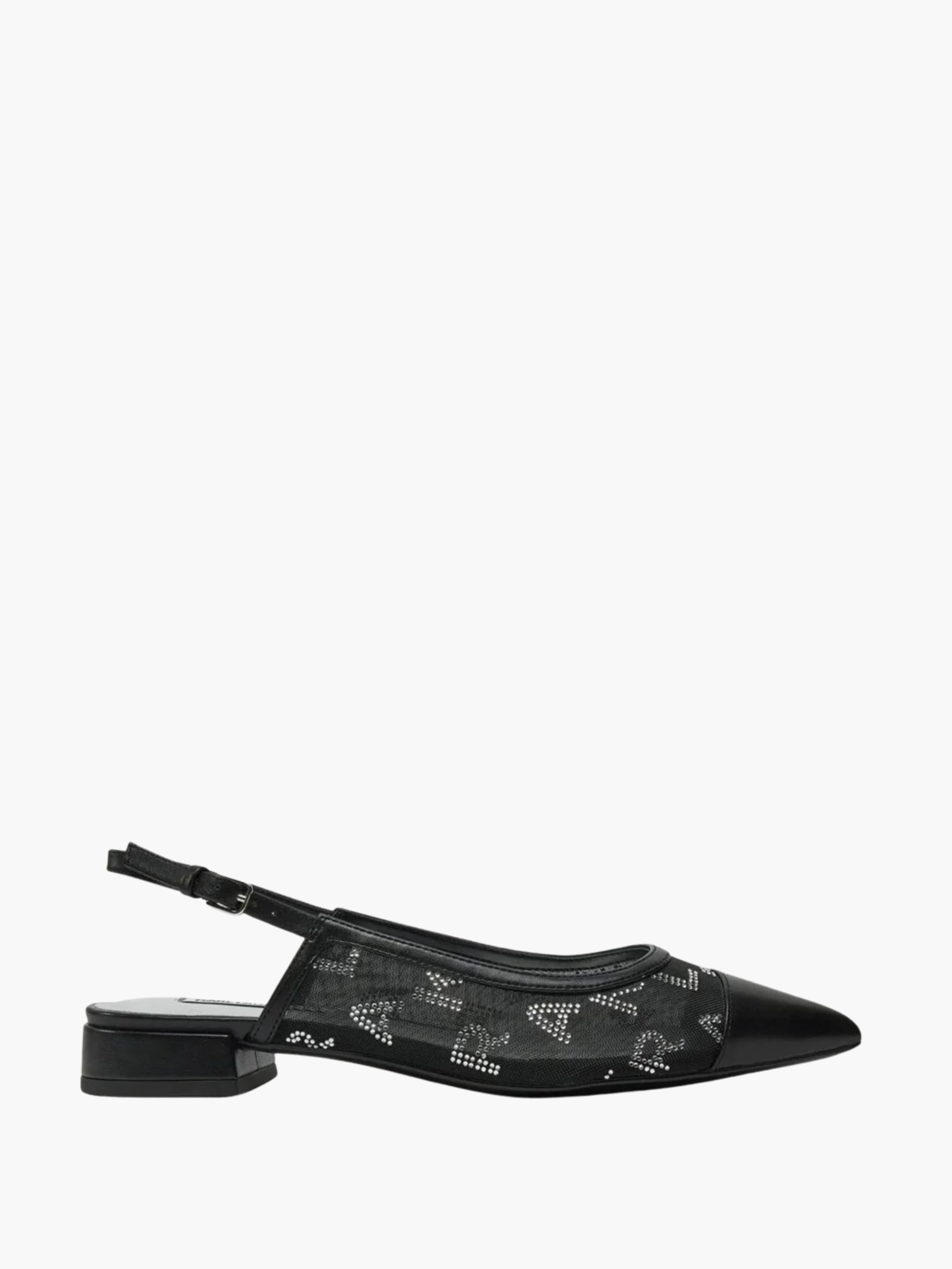 Karl Lagerfeld Sandal Ladies Kerrie Rhinestone Ballerina Black