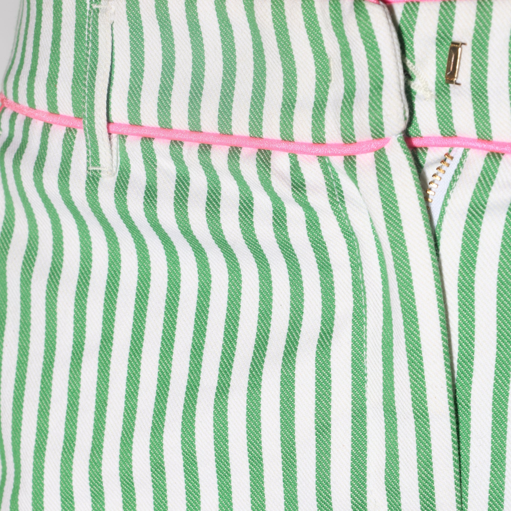 Chiara Ferragni Shorts Stripes Green-White