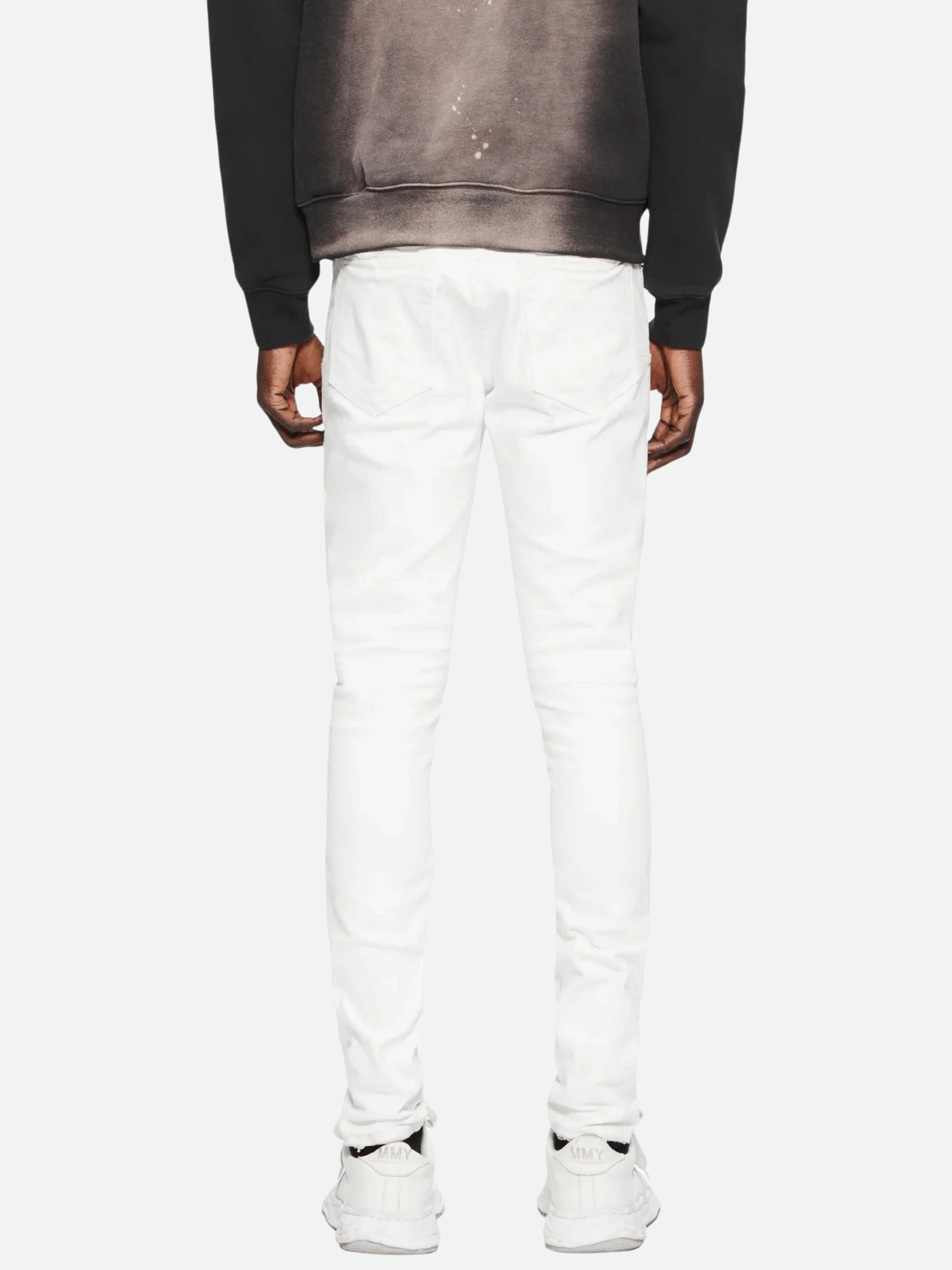 Purple Jeans Lo Rise Optic White