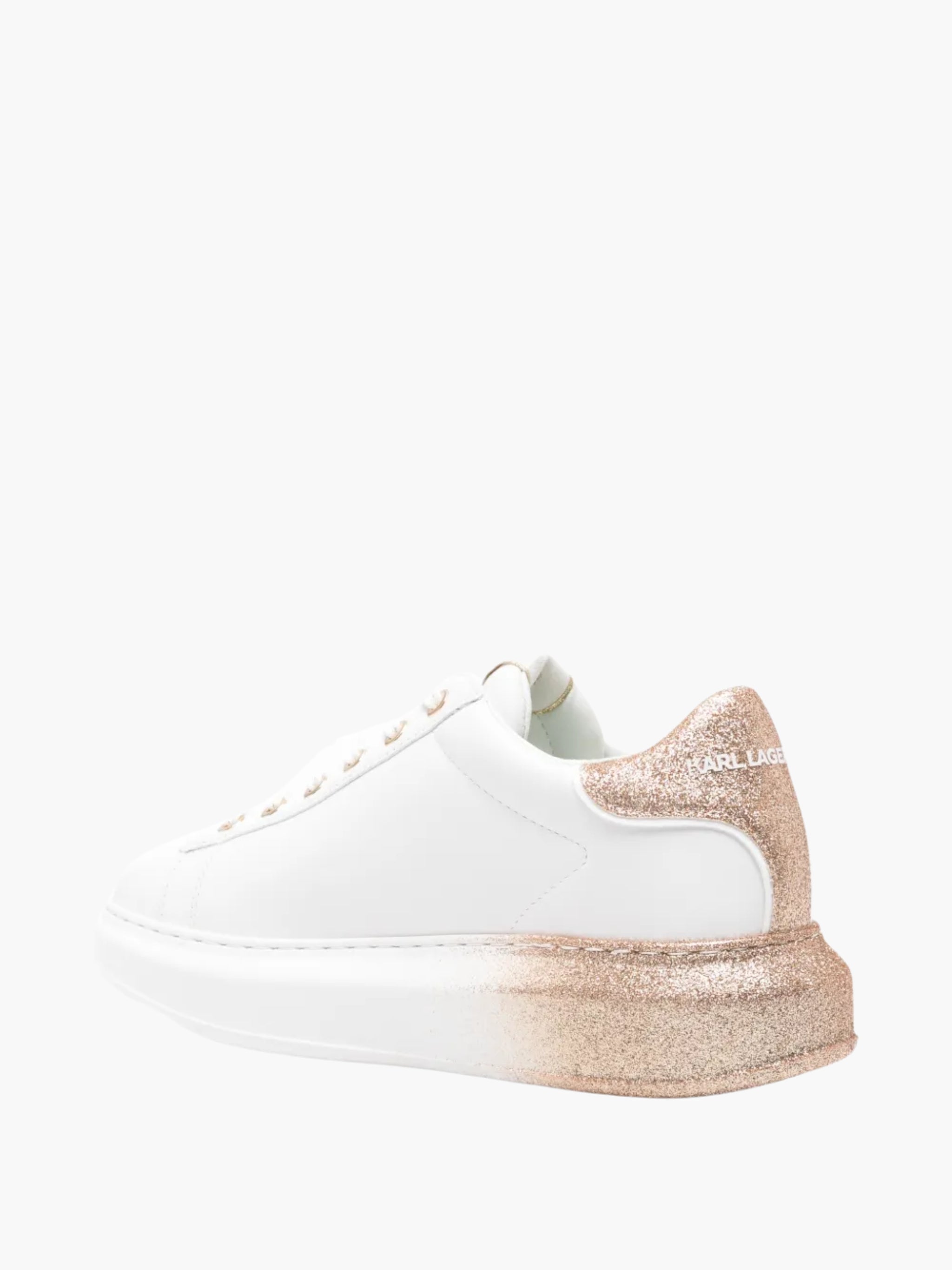 Karl Lagerfeld Sneaker KLL300 Kapri Ombre Nft Lo Lace White Lthr W/Gold