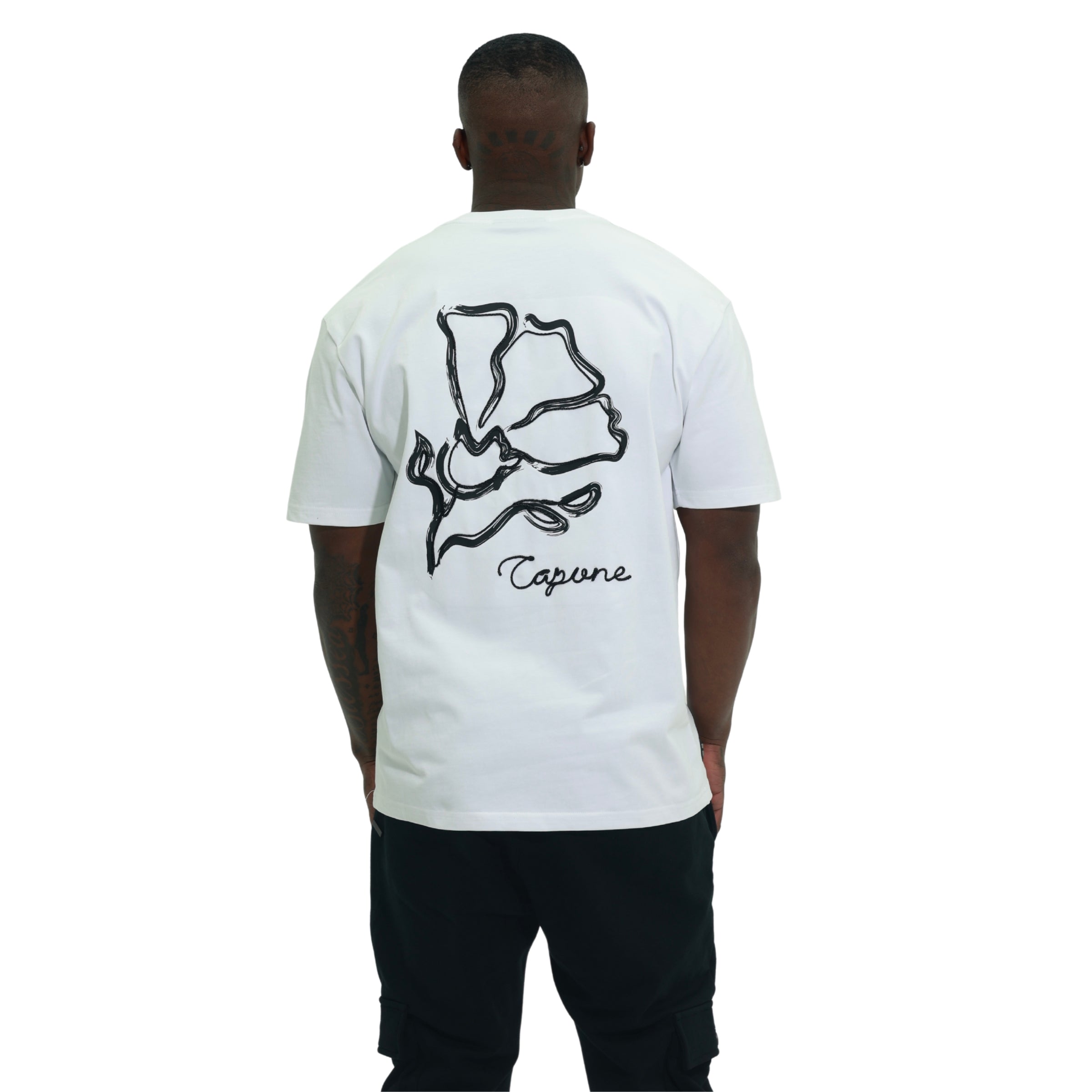 Capone T-Shirt Back Floral Print White