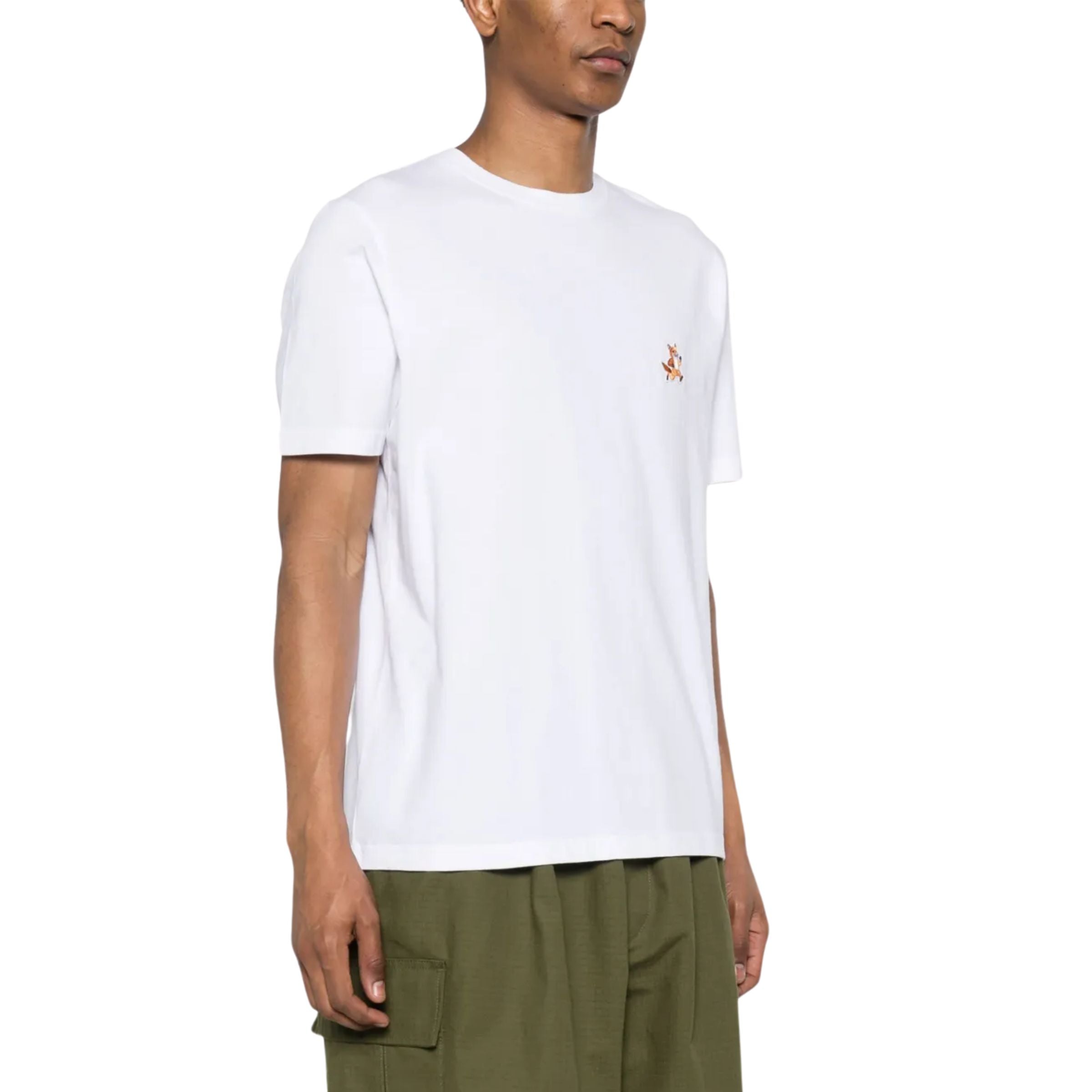 Maison Kitsune T-Shirt Chillax Fox Patch White