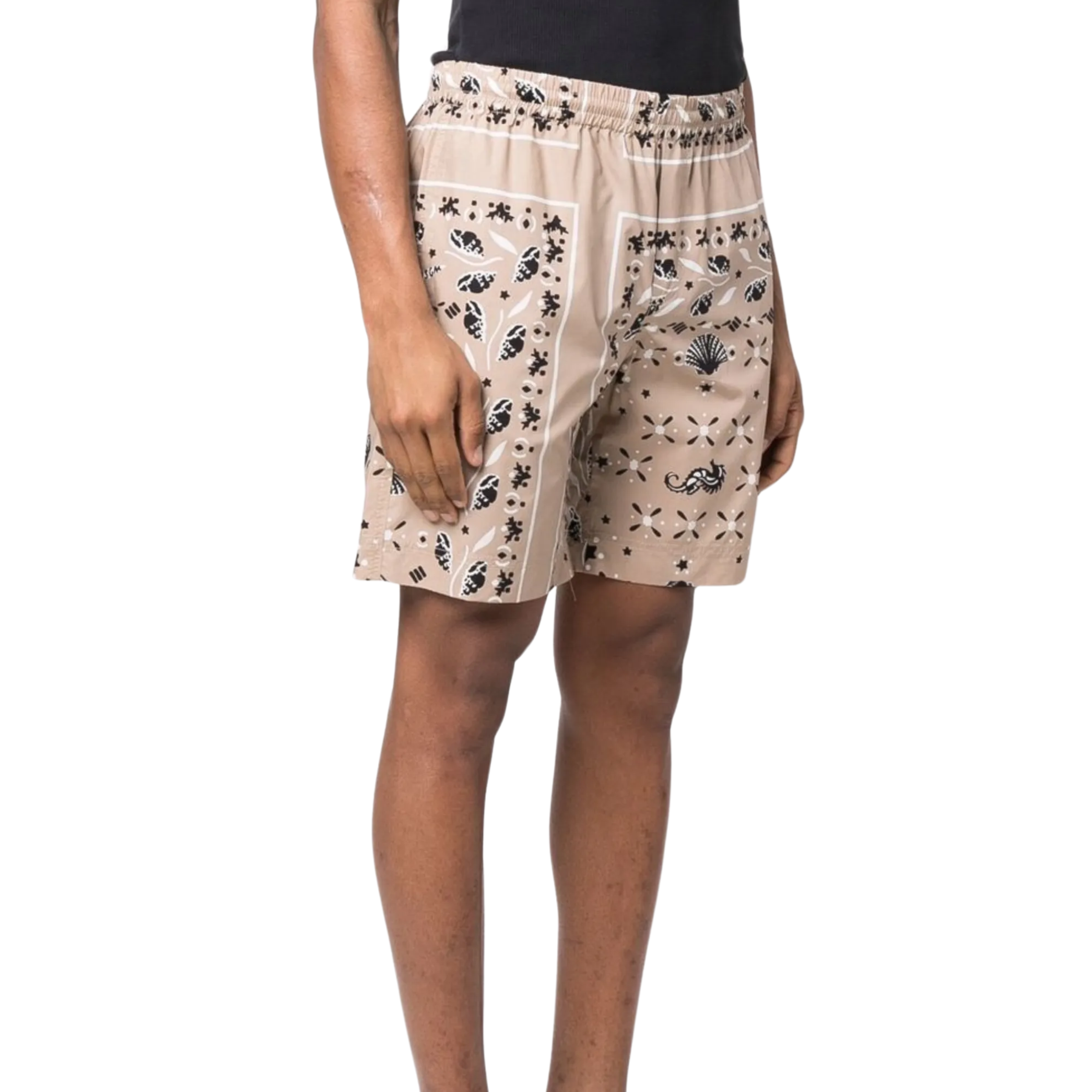 Msgm Shorts Themed Light Brown