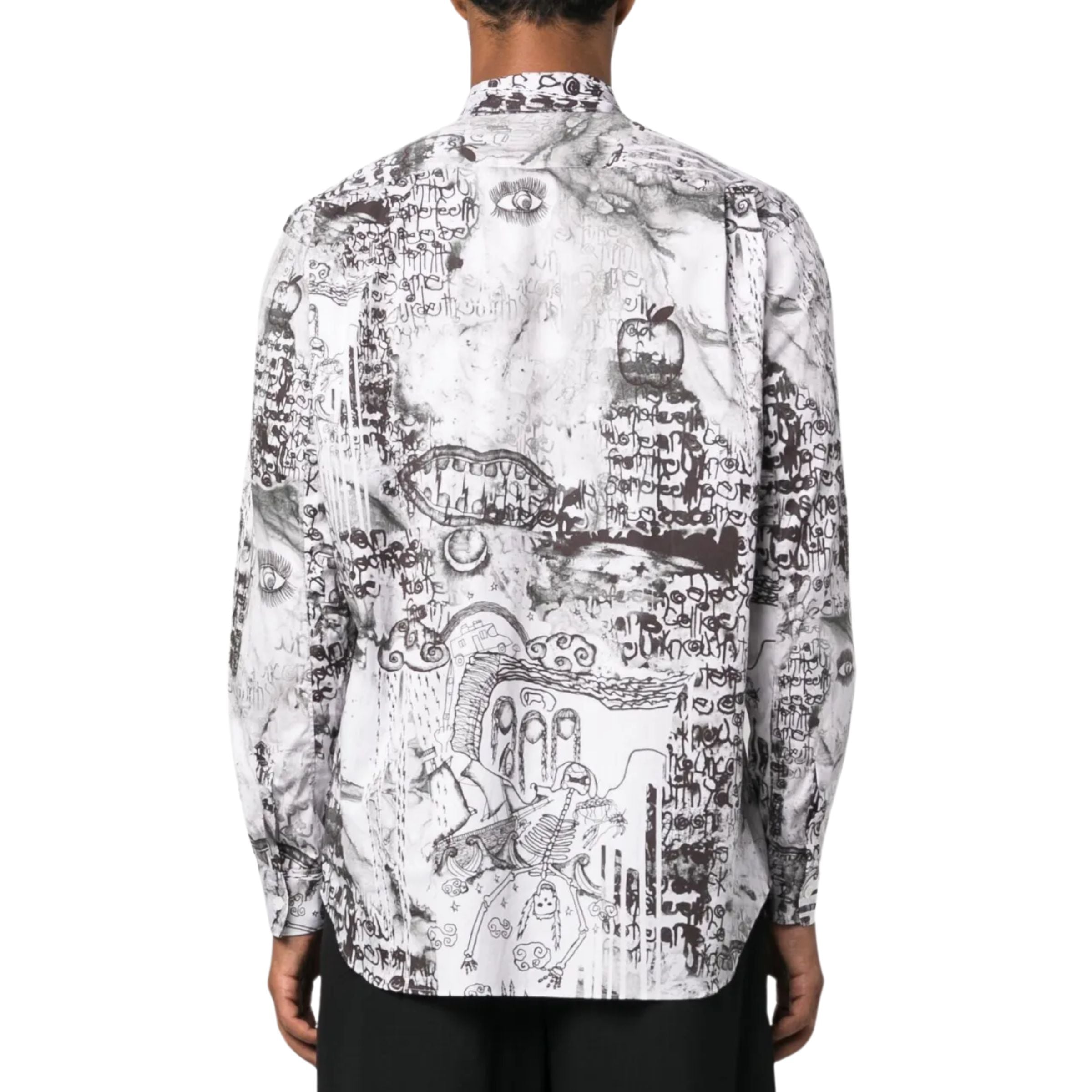 Comme Des Garcons Shirt Floral Black