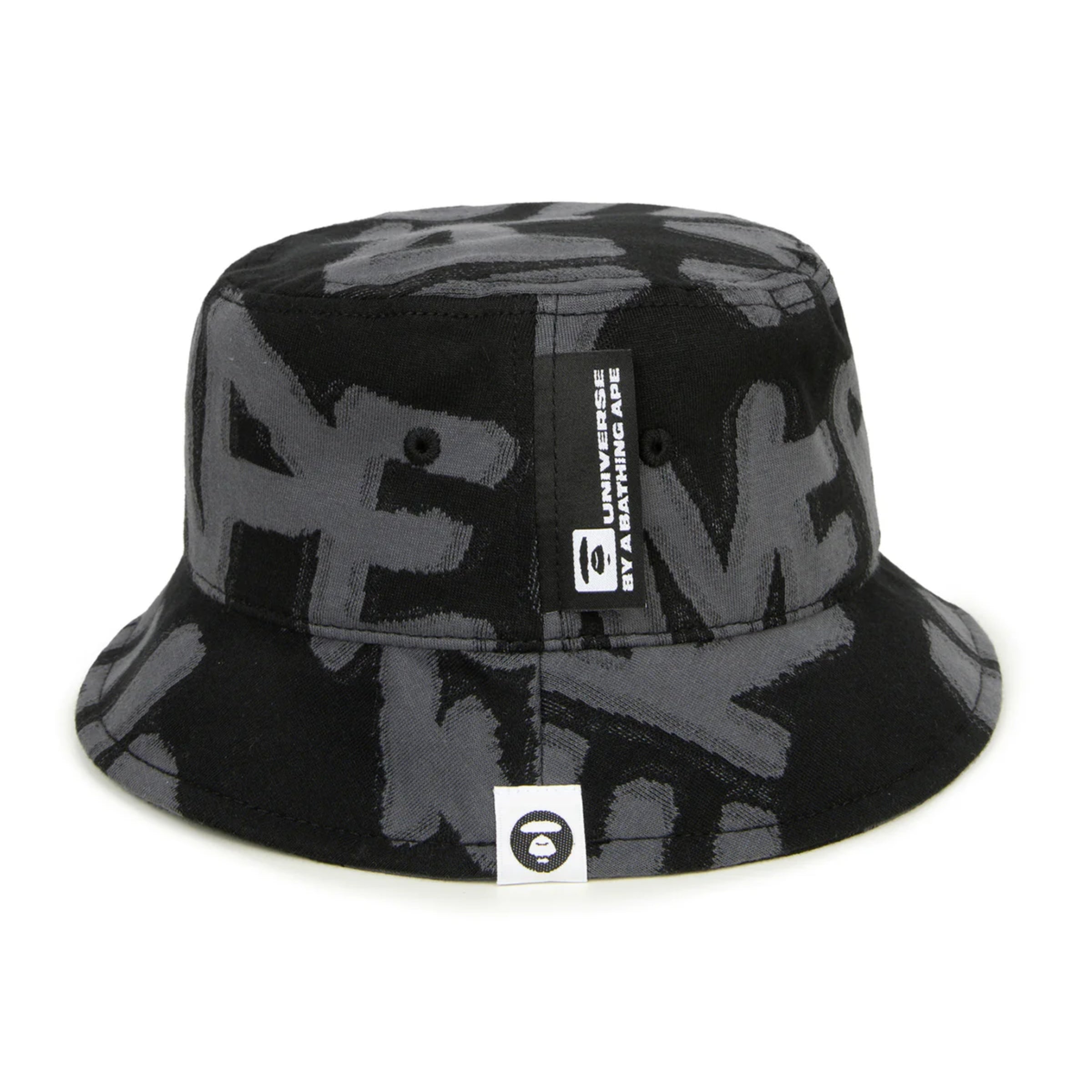 Aape Bucket Hat Camo Logo Black-Grey