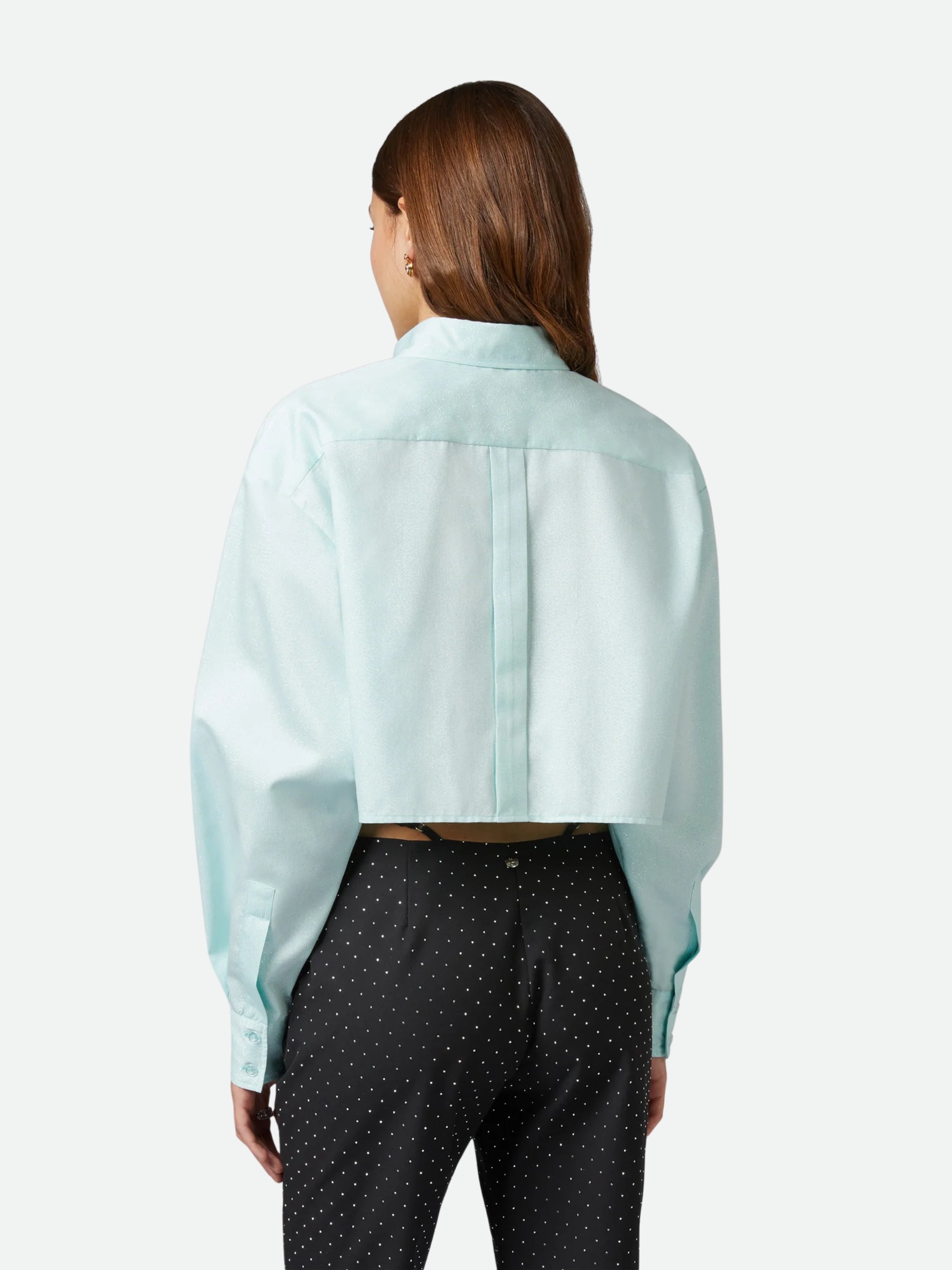 Chiara Ferragni Jacket Track Crop Aqua