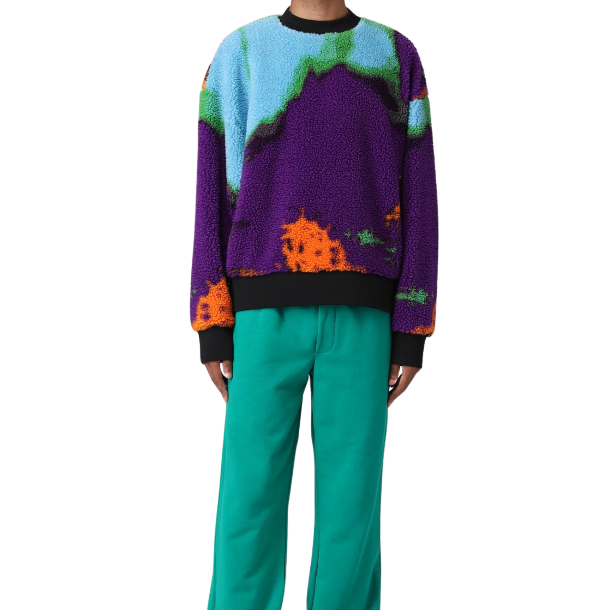 Msgm Sweater Earth Galaxy Purple