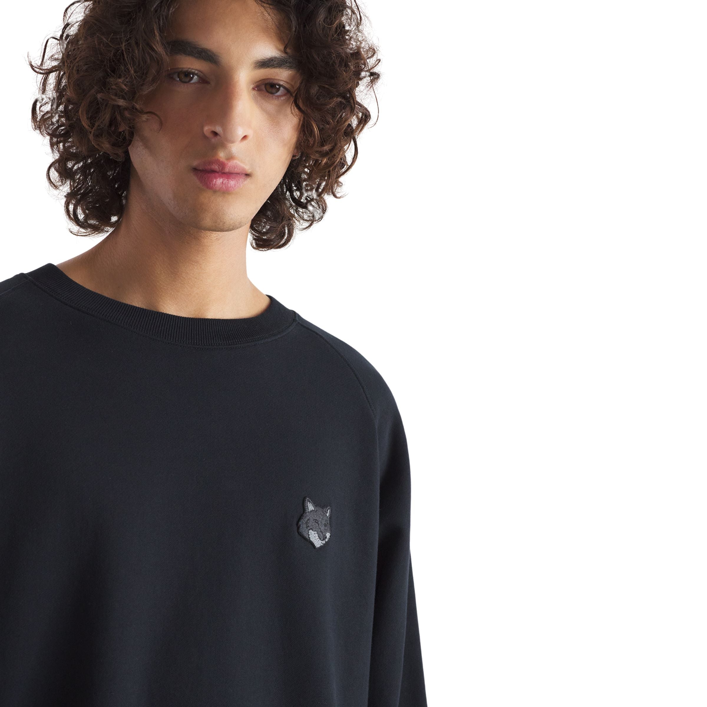 Maison Kitsune Sweater Bold Fox Head Black