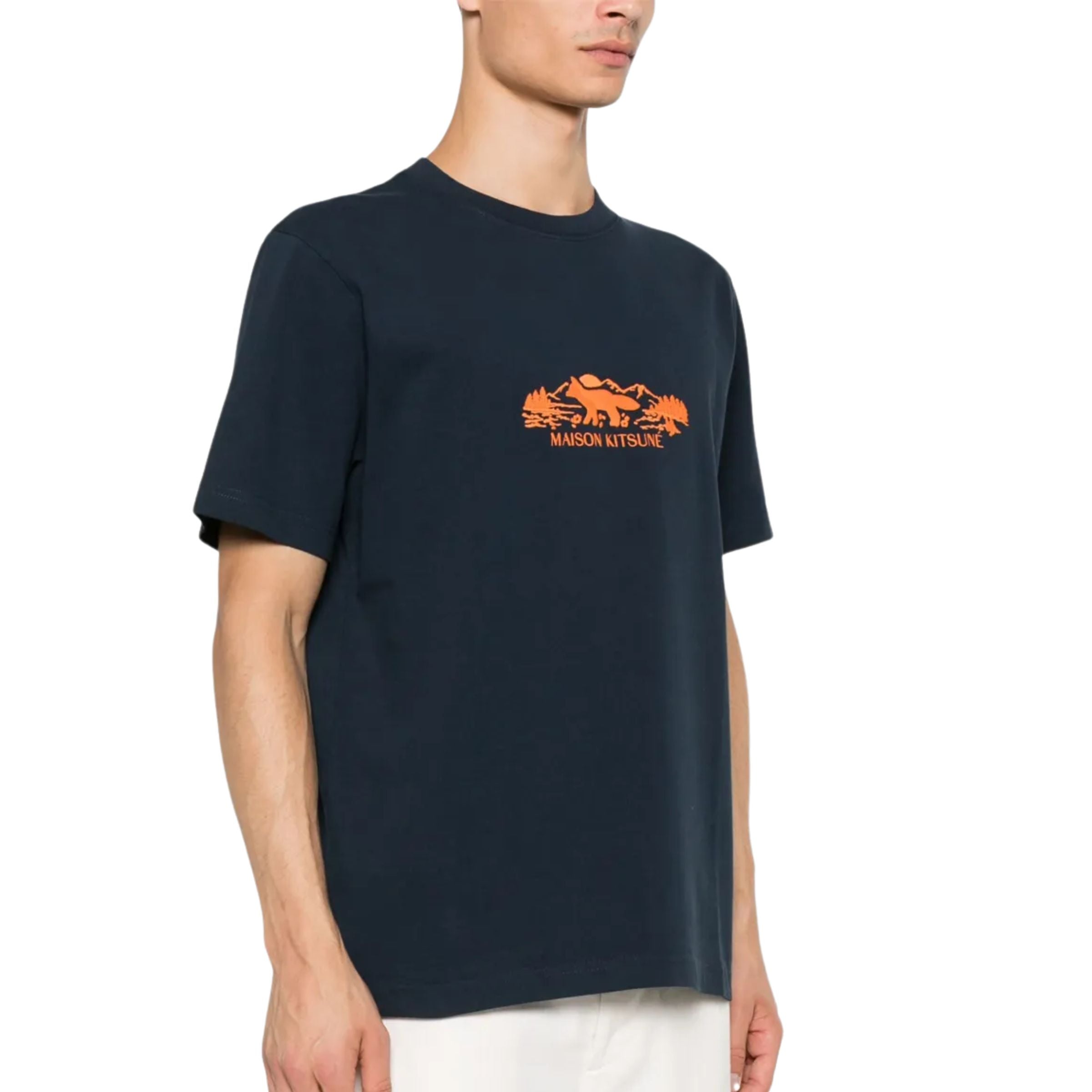 Maison Kitsune T-Shirt Outdoor Profile Box Navy