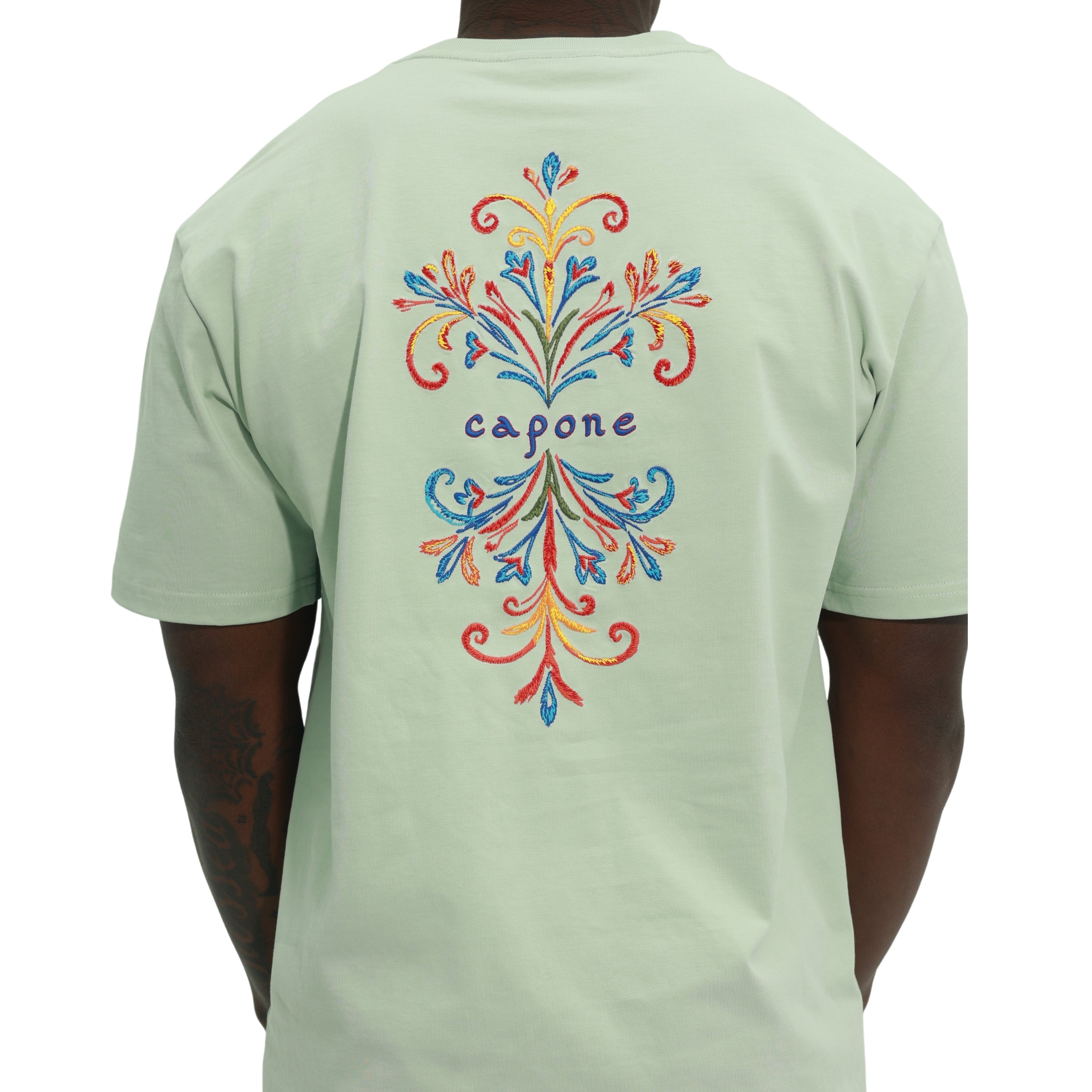 Capone T-Shirt Upside Down Double Floral Mint