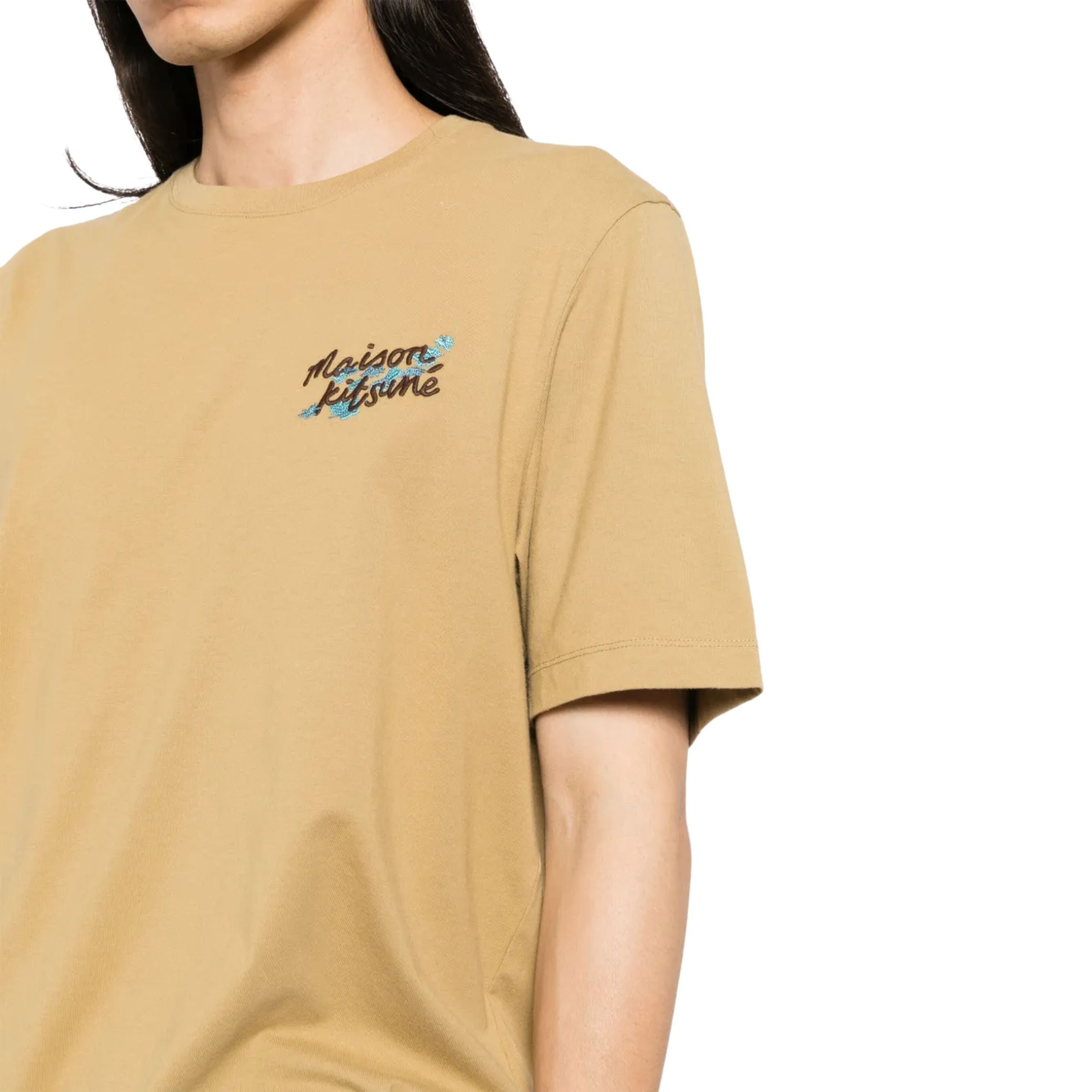 Maison Kitsune T-Shirt Falling Leaves Chestnut