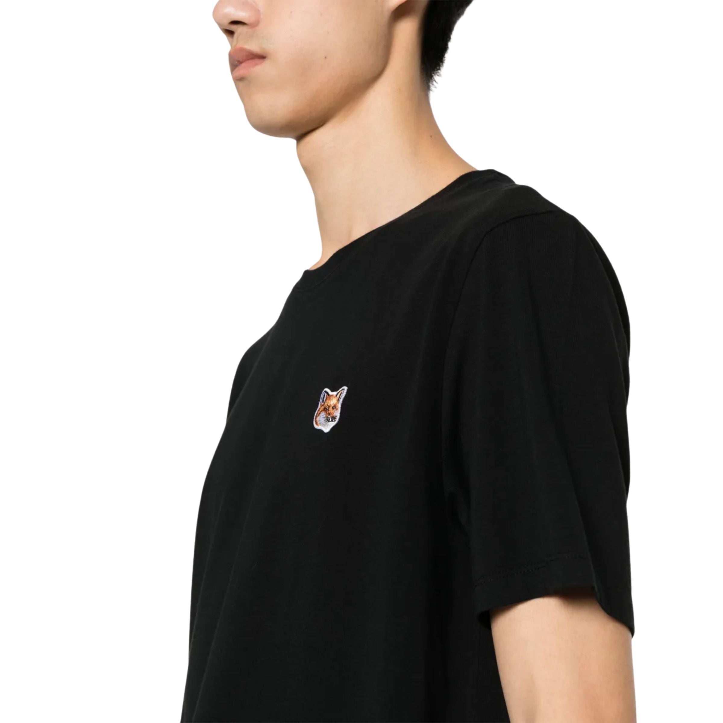 Maison Kitsune T-Shirt Fox Head Patch Black
