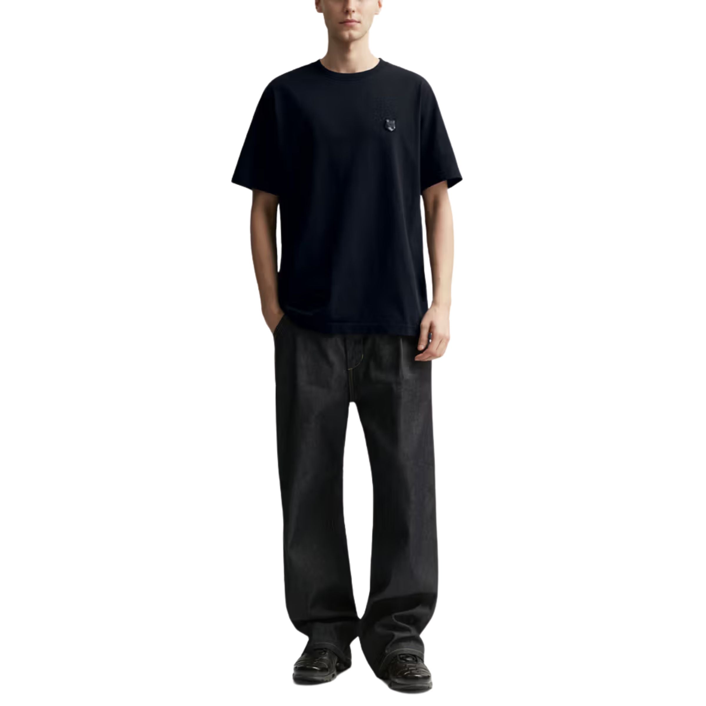 Maison Kitsune T-Shirt Fox Head Patch Black