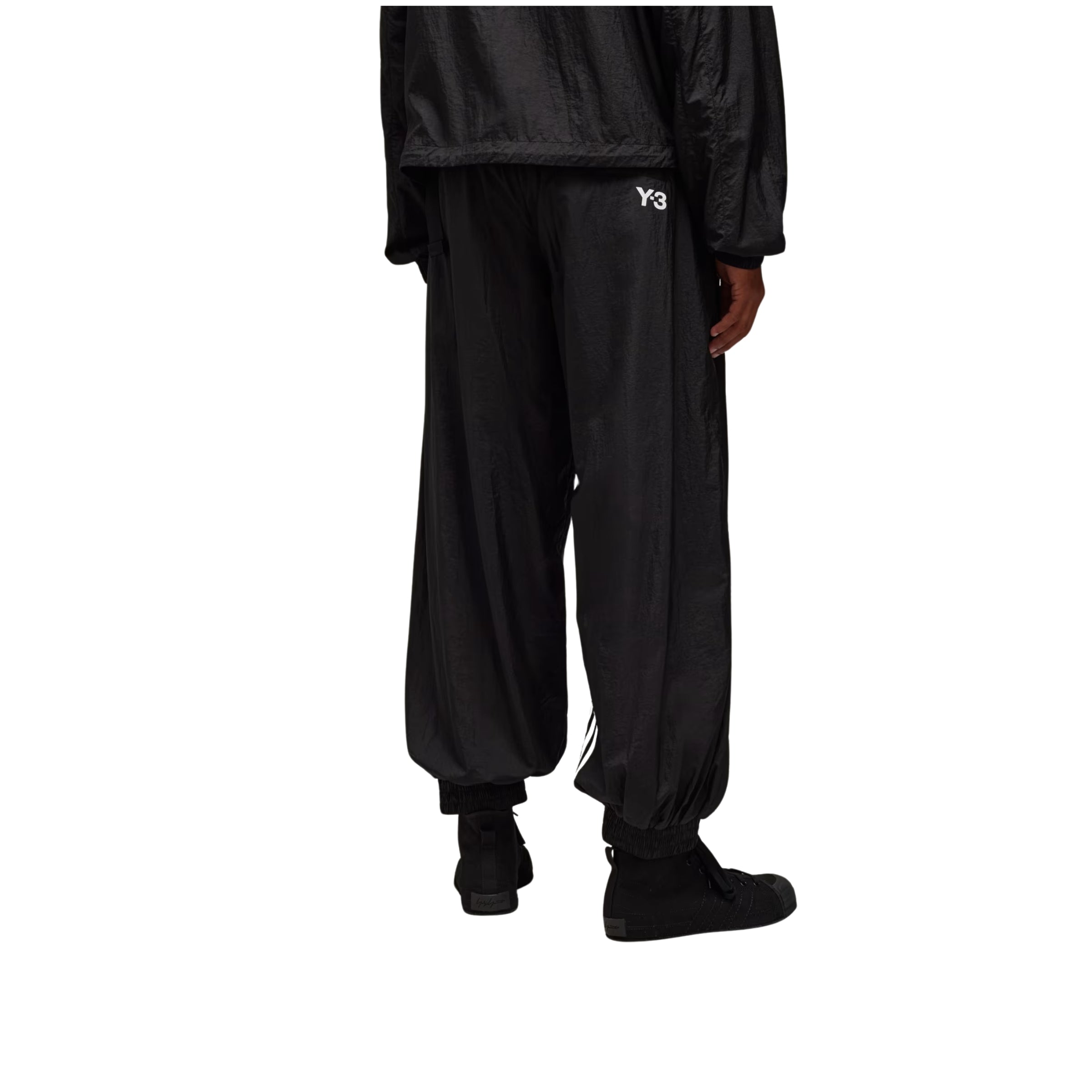 Y-3 Track Pants Side Stripes Cuffed Black