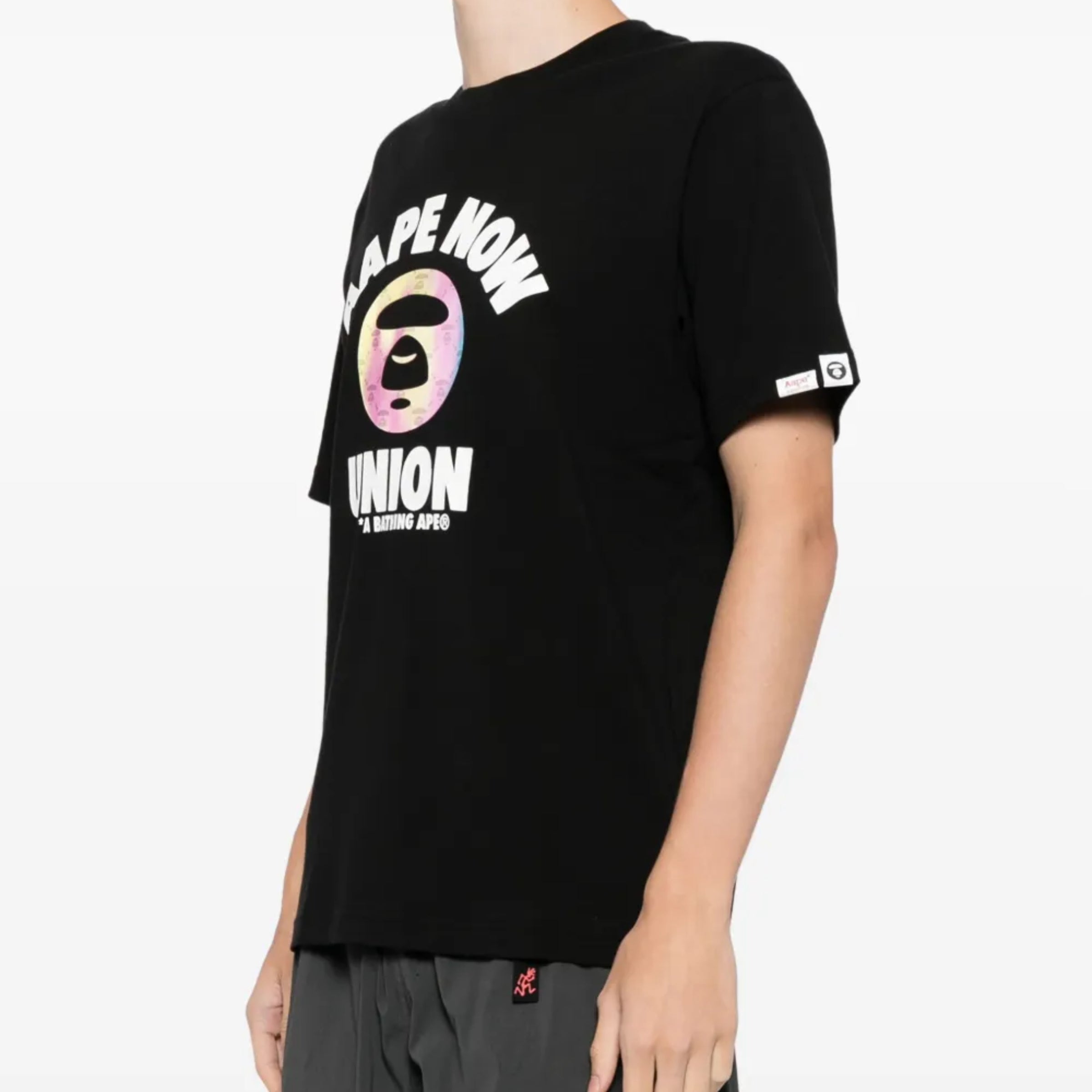 Aape T-Shirt Union Moonface Logo Now Black