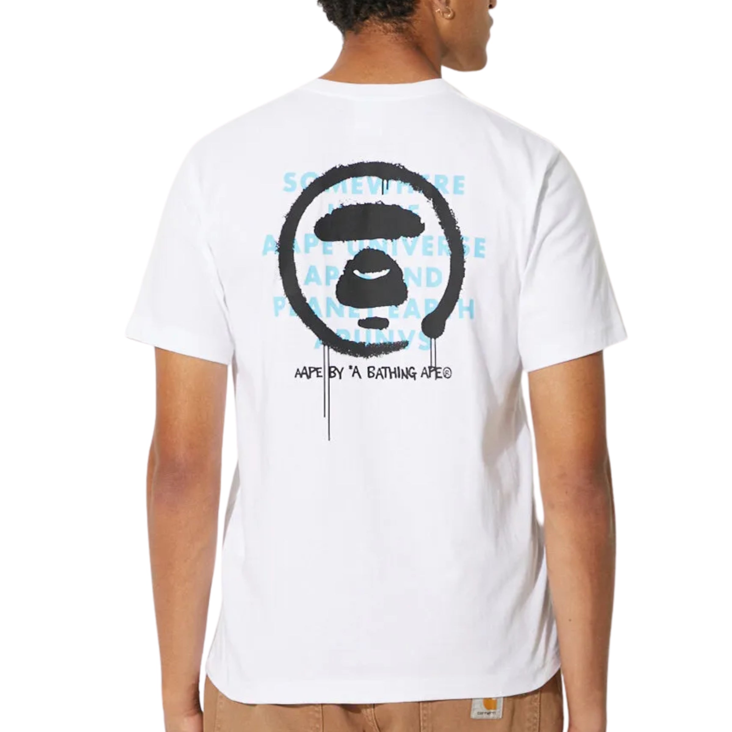Aape T-Shirt Moon Face Logo White