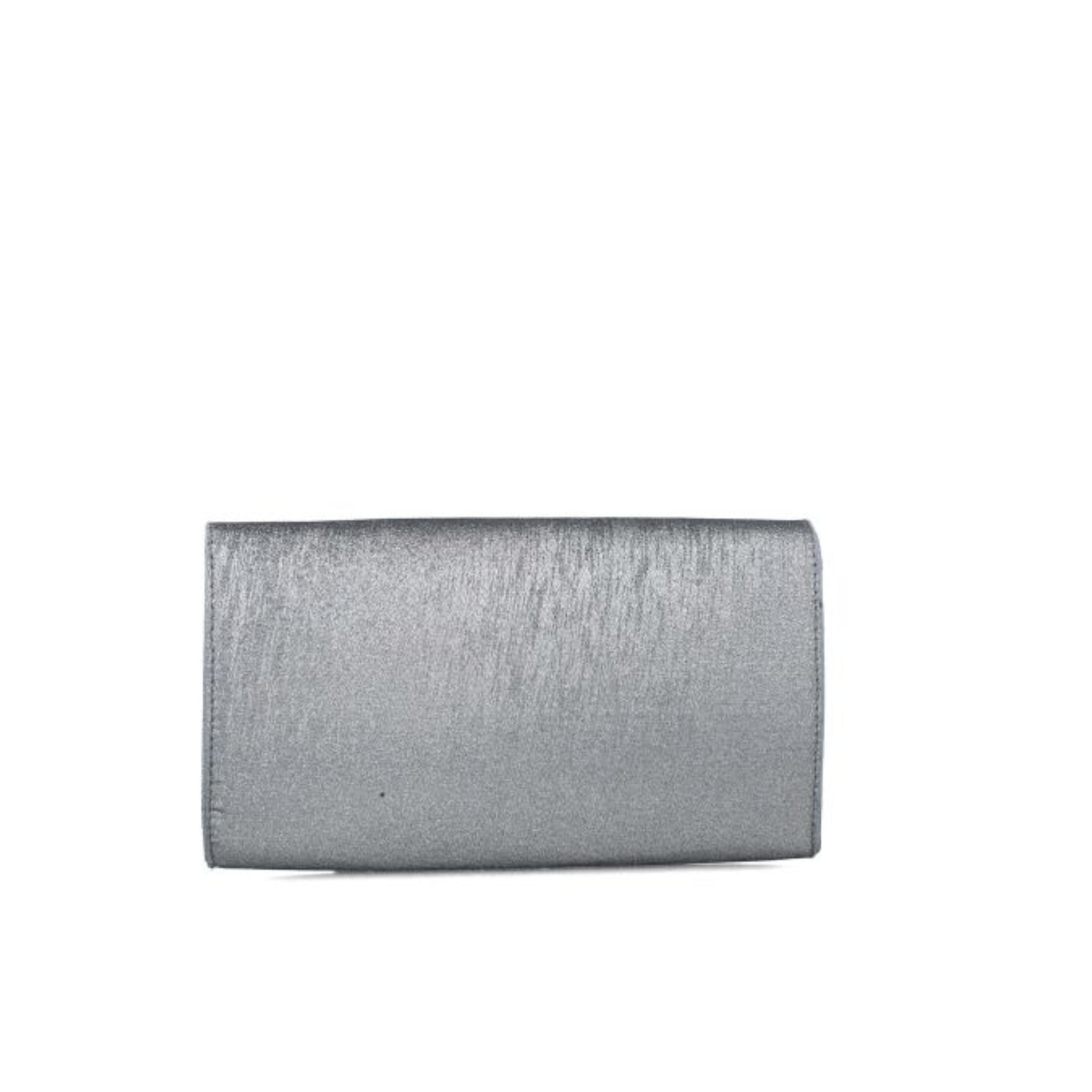 Menbur Bag Clutch Glass Beading Silver