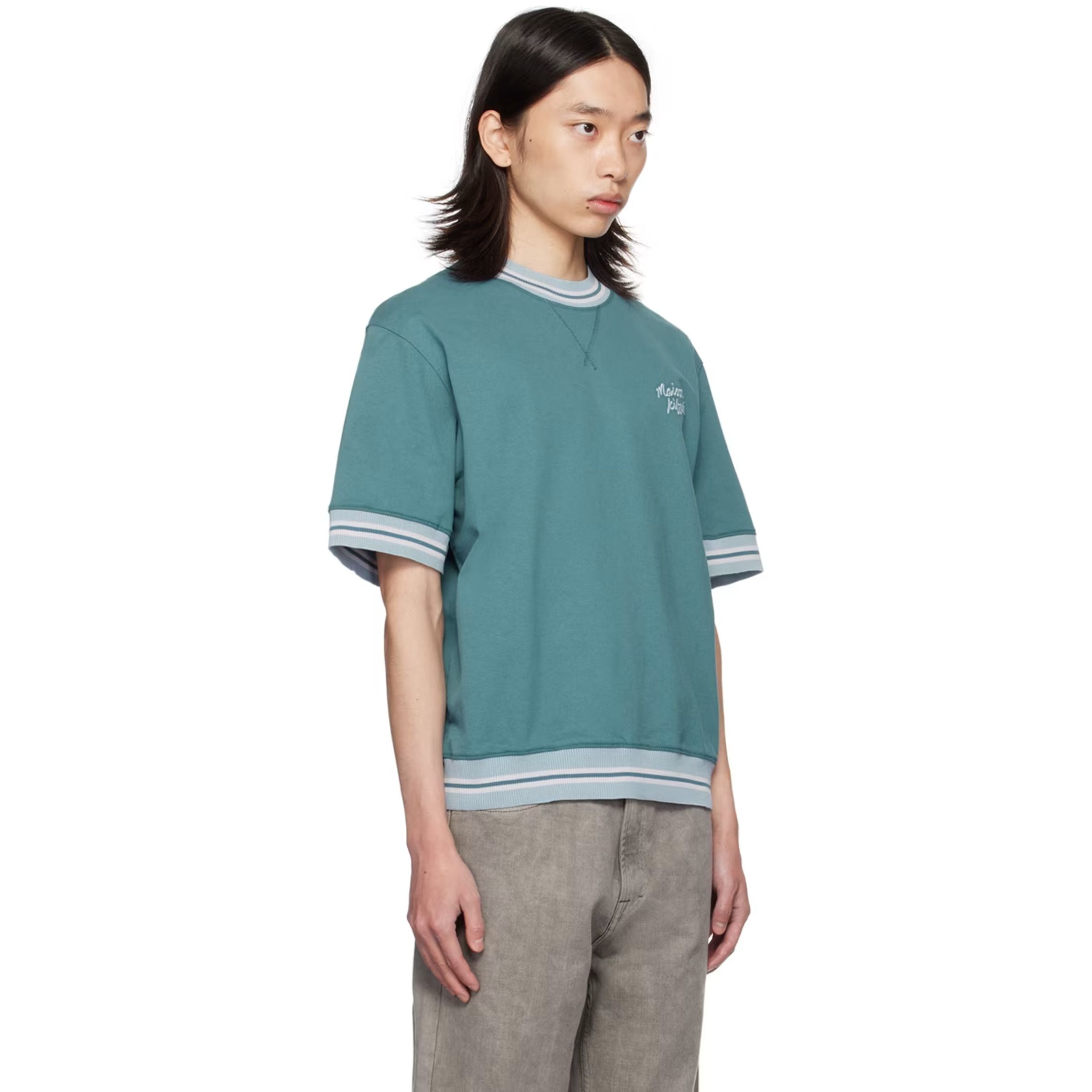 Maison Kitsune T-Shirt Oversize Lake Blue