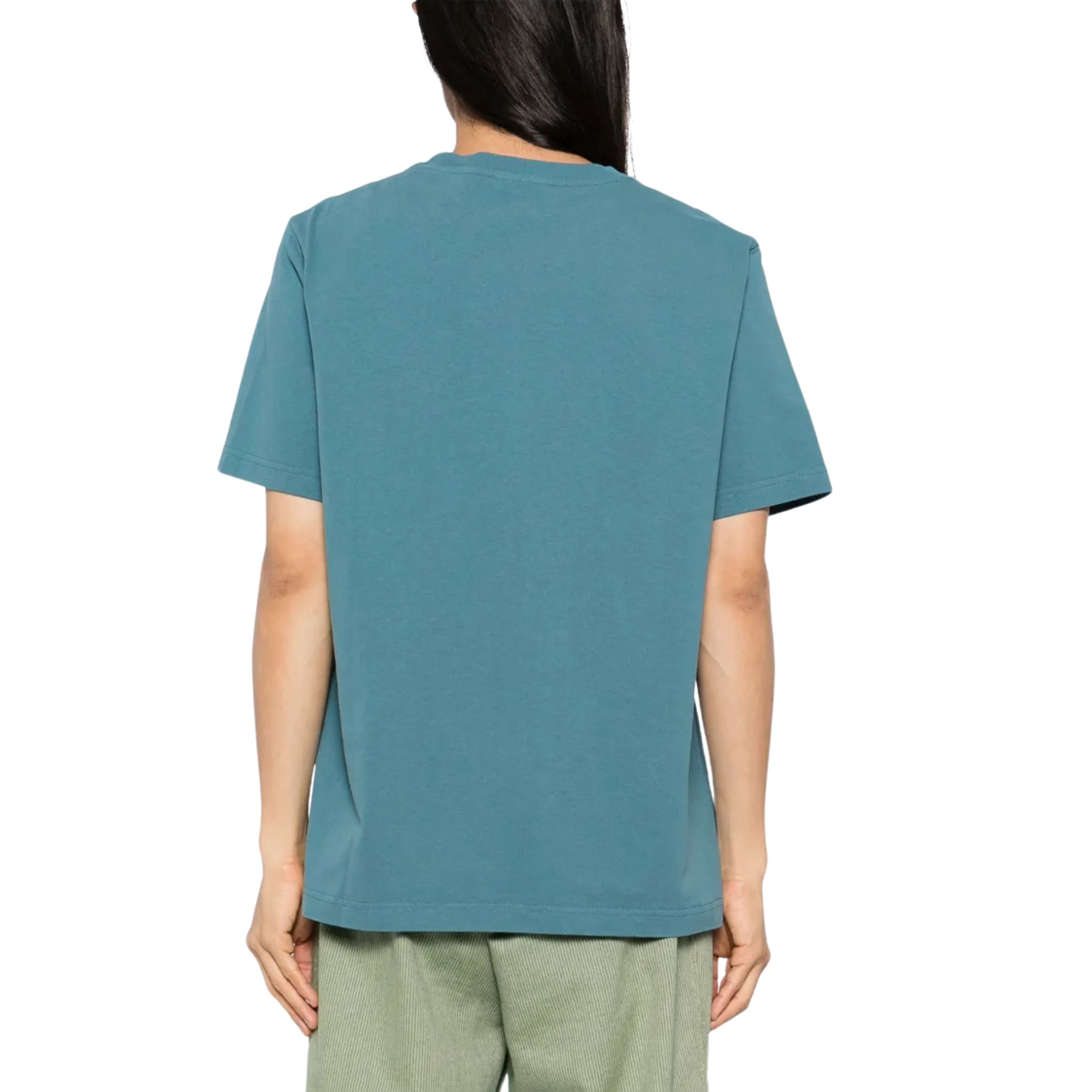 Maison Kitsune T-Shirt Bold Fox Head Lake Blue