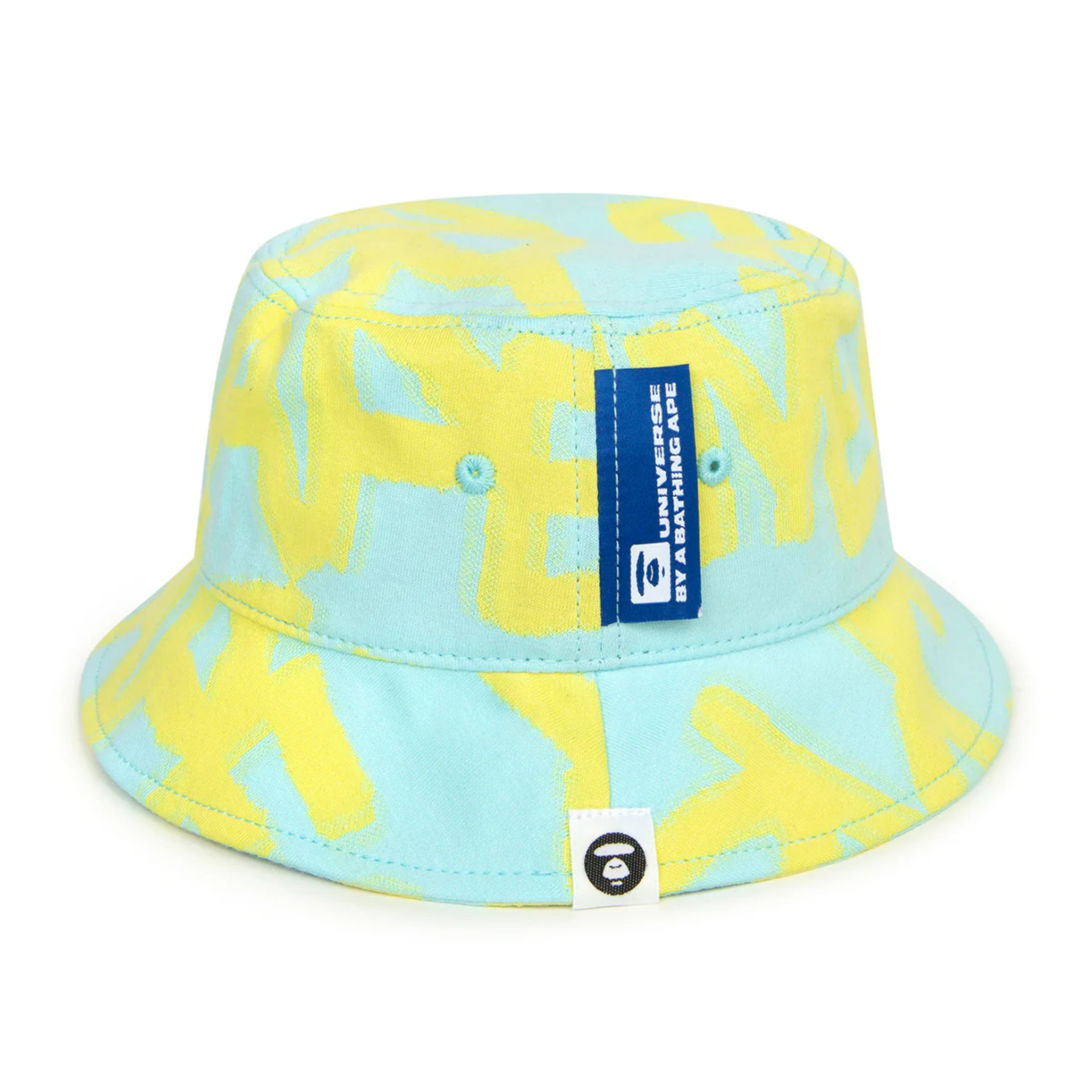 Aape Bucket Hat Camo Logo Blue-Yellow