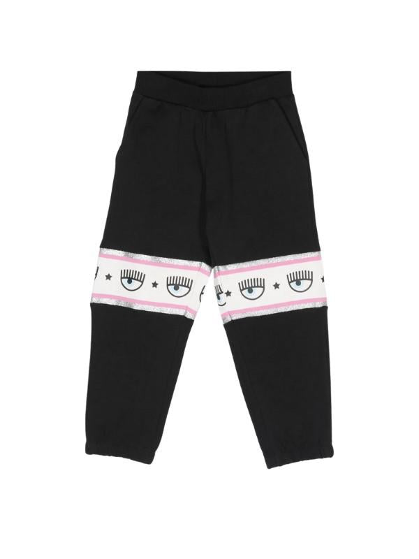 Chiara Ferragni Track Pants Eyes Black